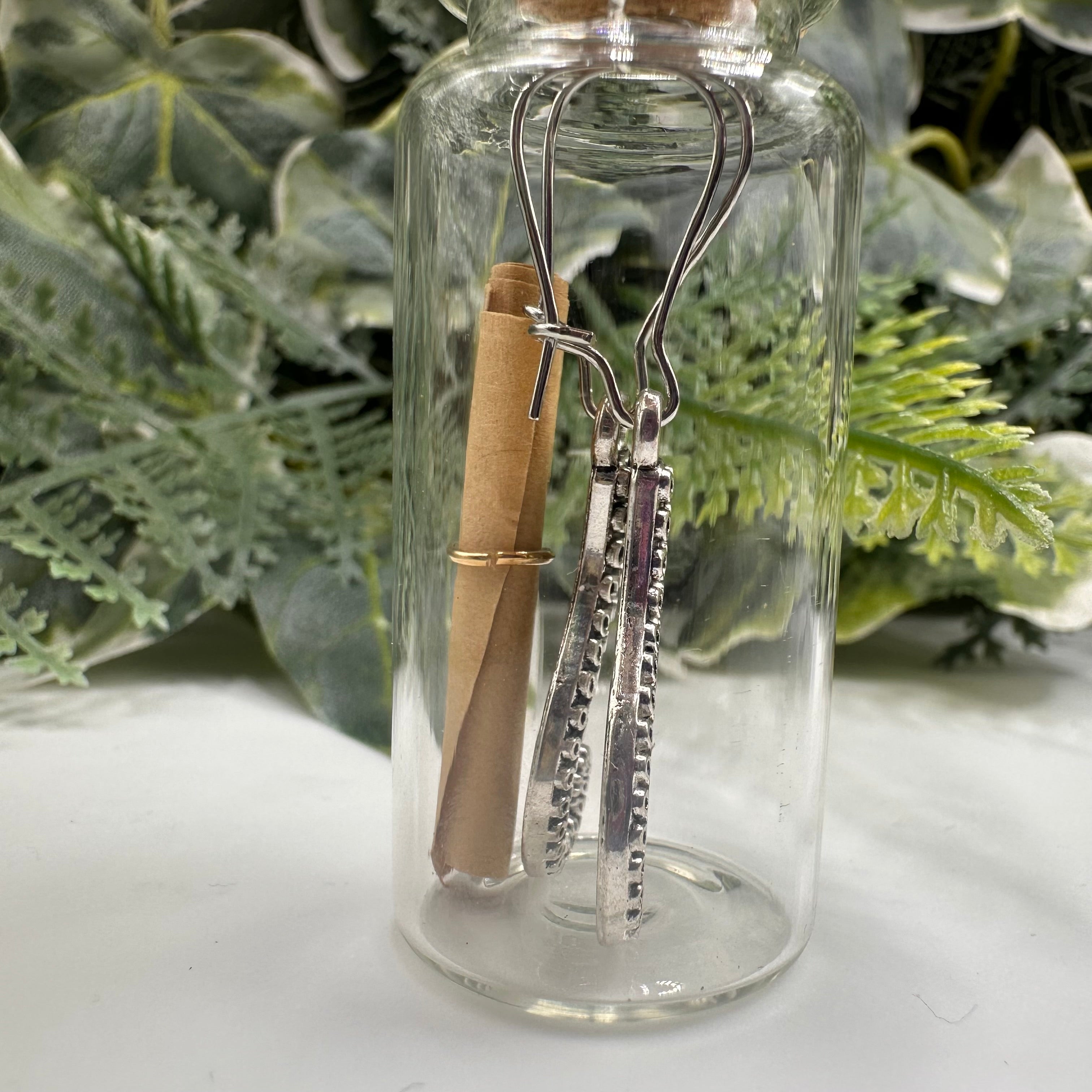 Kraken tentacle bottled charm earrings, gift boxed — Rebel Aura handmade jewellery
