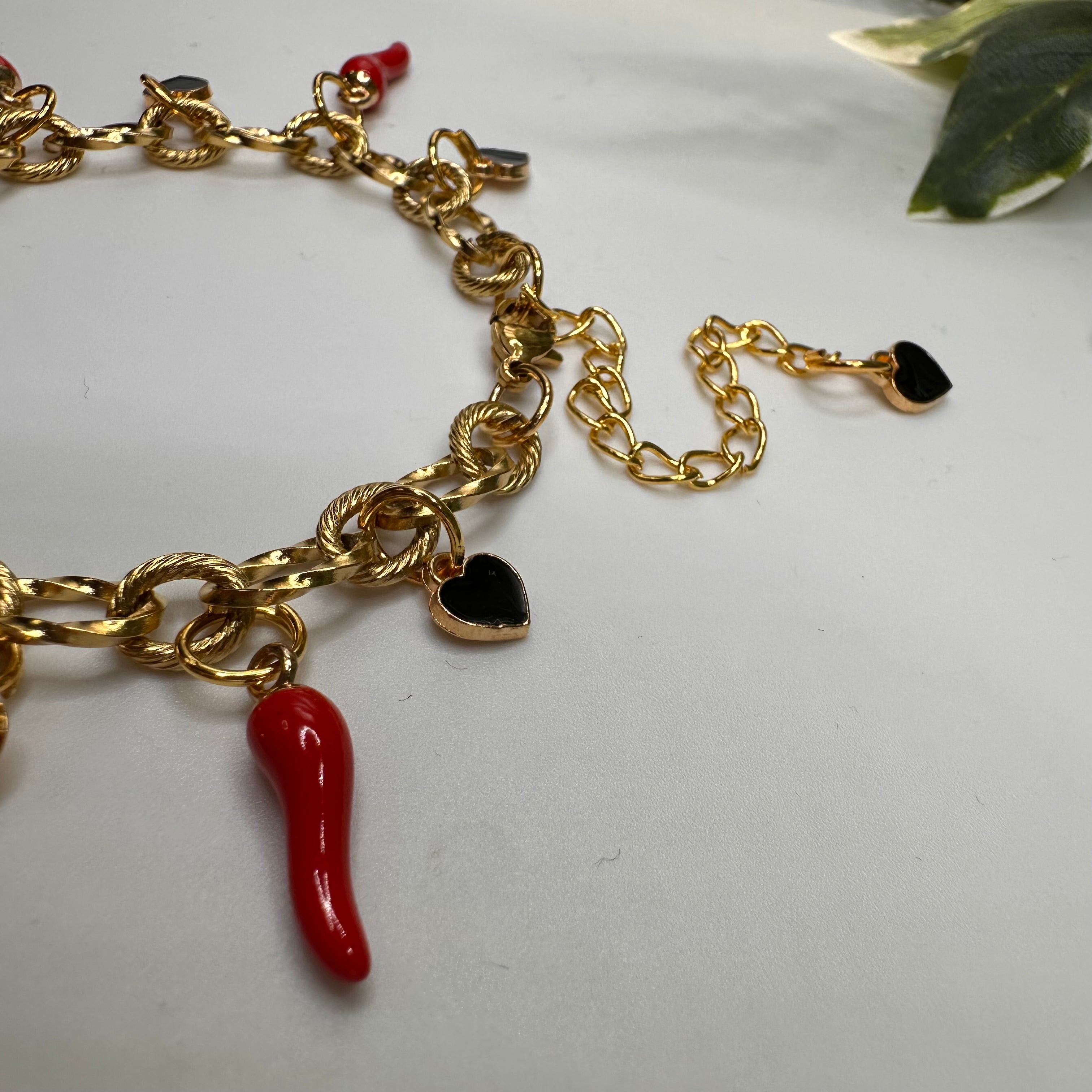 Dark Flame Charm Bracelet