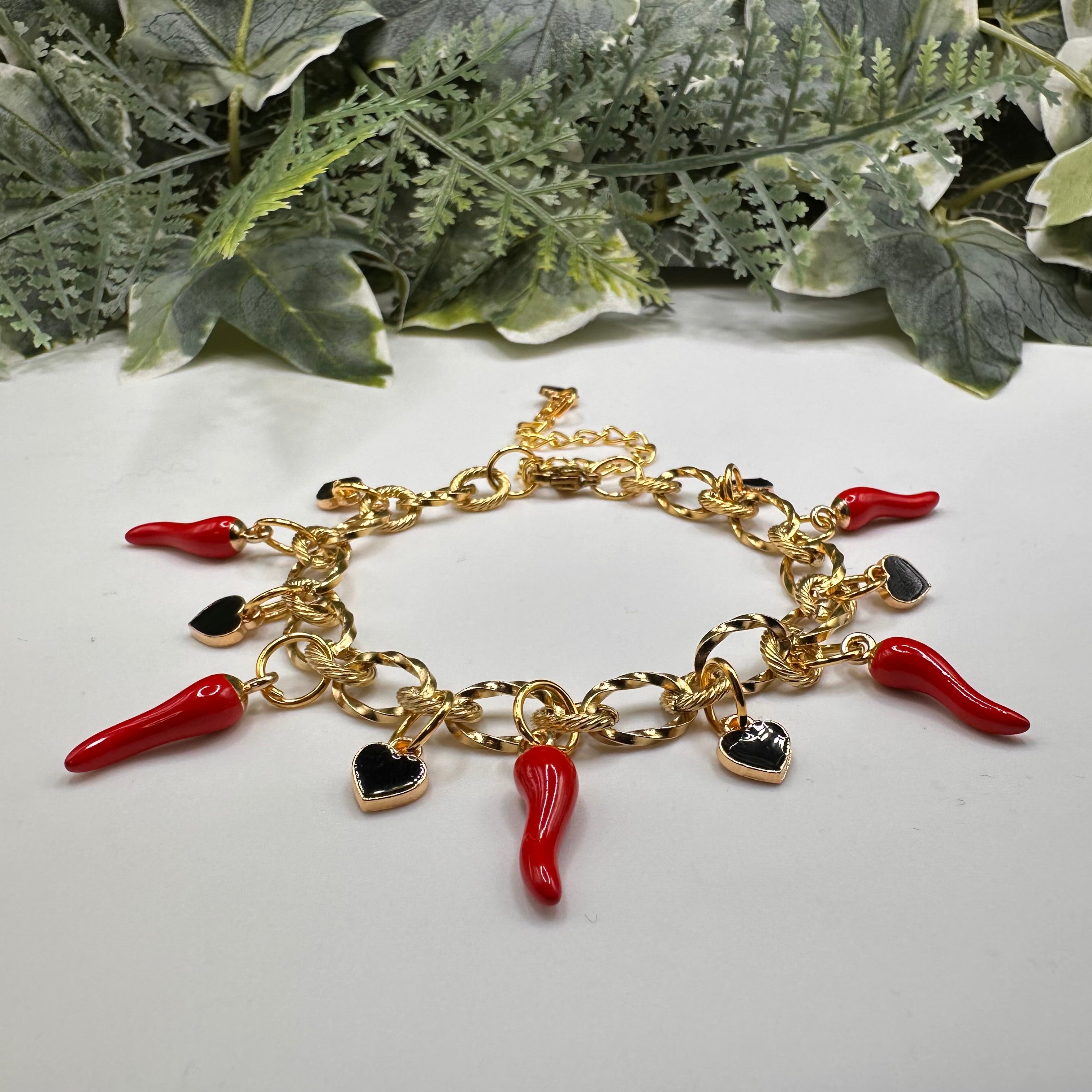 Dark Flame Charm Bracelet