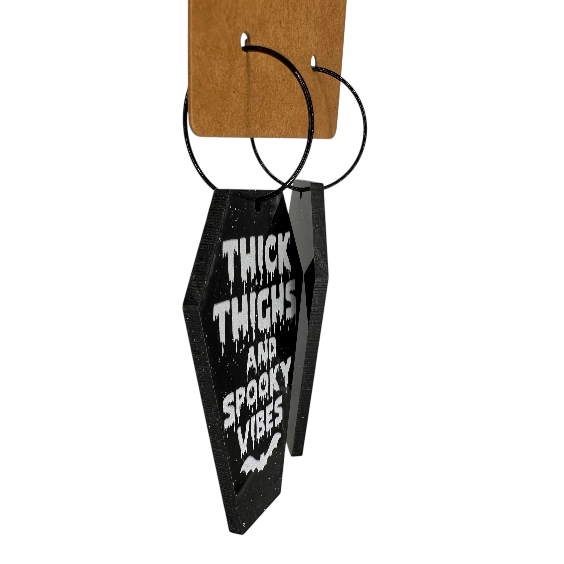 Thick thighs gothic charm earrings — Rebel Aura handmade jewellery