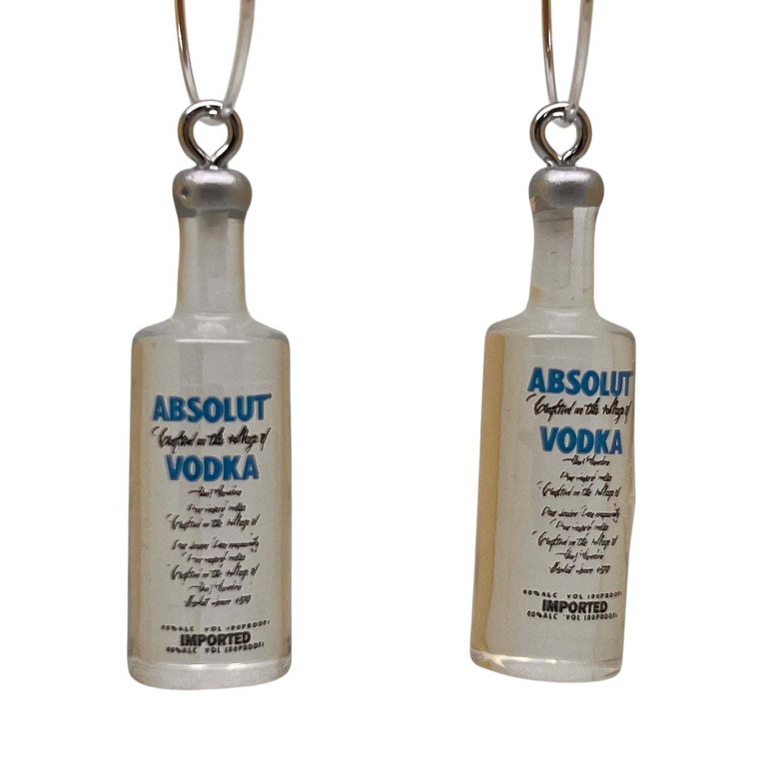 Absolut Vodka Bottle Charm Earrings