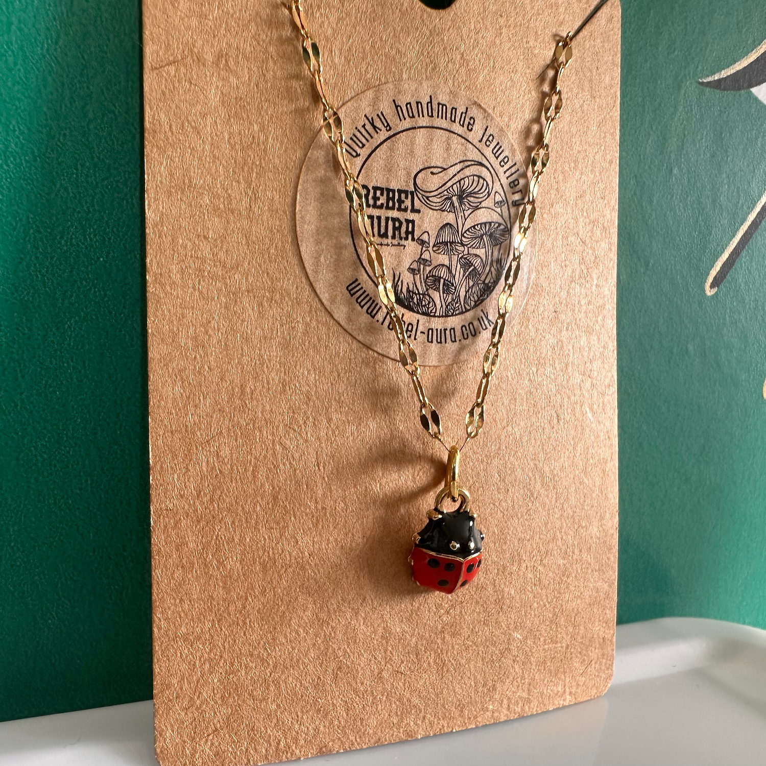 Ladybird Gold Charm Necklace