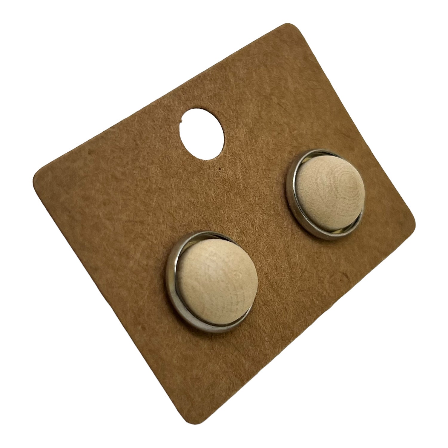 Minimalist Wooden Stud Earrings