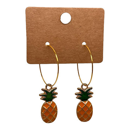 Pineapple Hoop Earrings