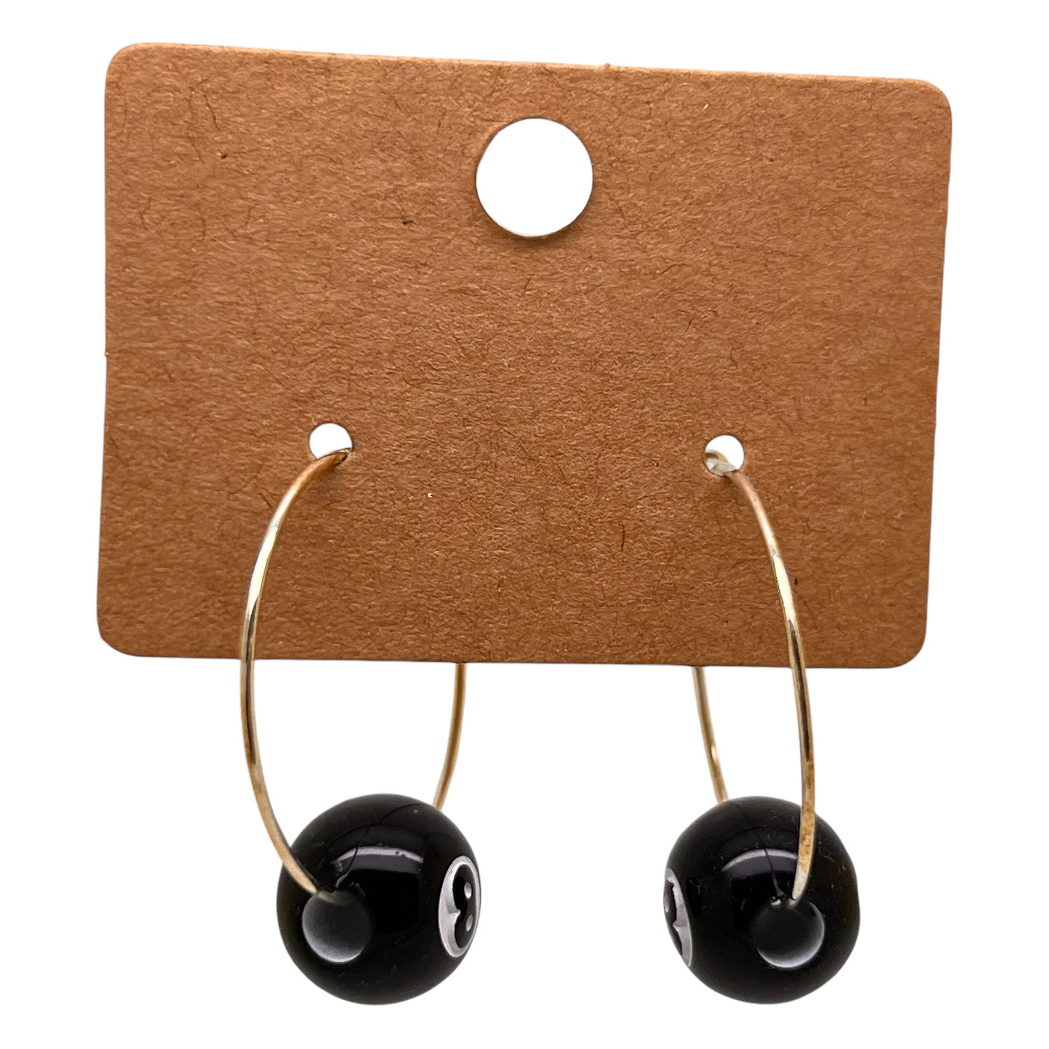 Magic eight ball charm earrings — Rebel Aura handmade jewellery