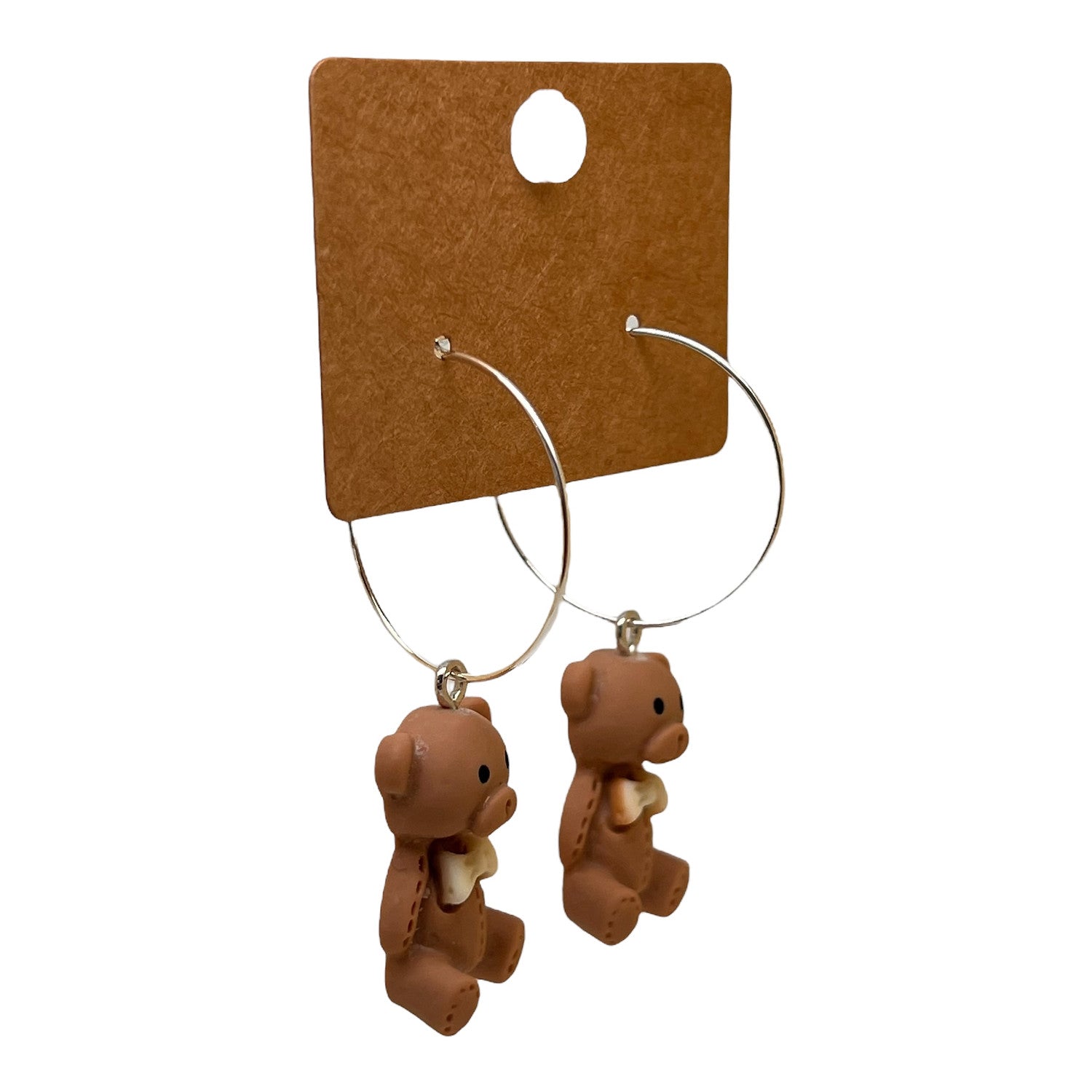 Teddy bear charm earrings — Rebel Aura handmade jewellery