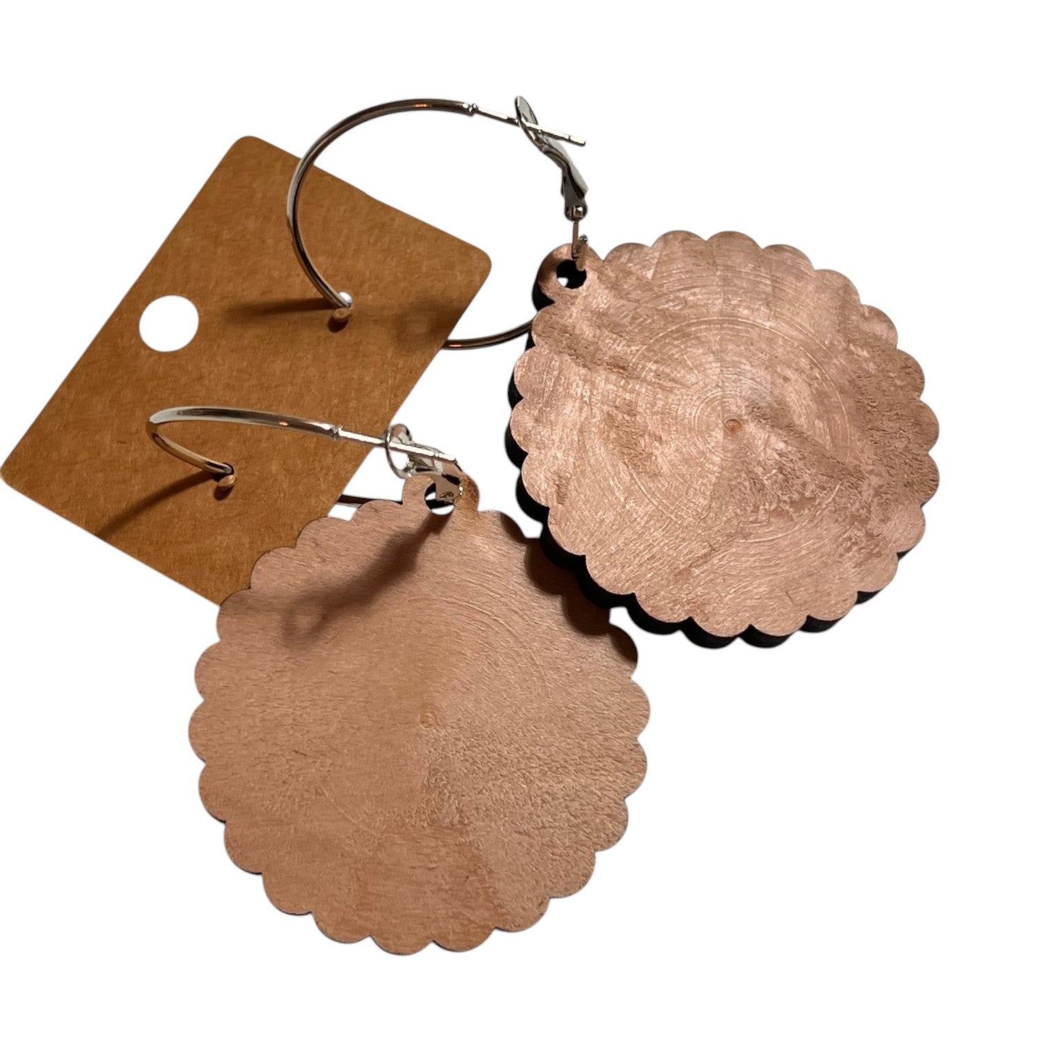 The Kinks / The Who Fabric Button Hoop Earrings