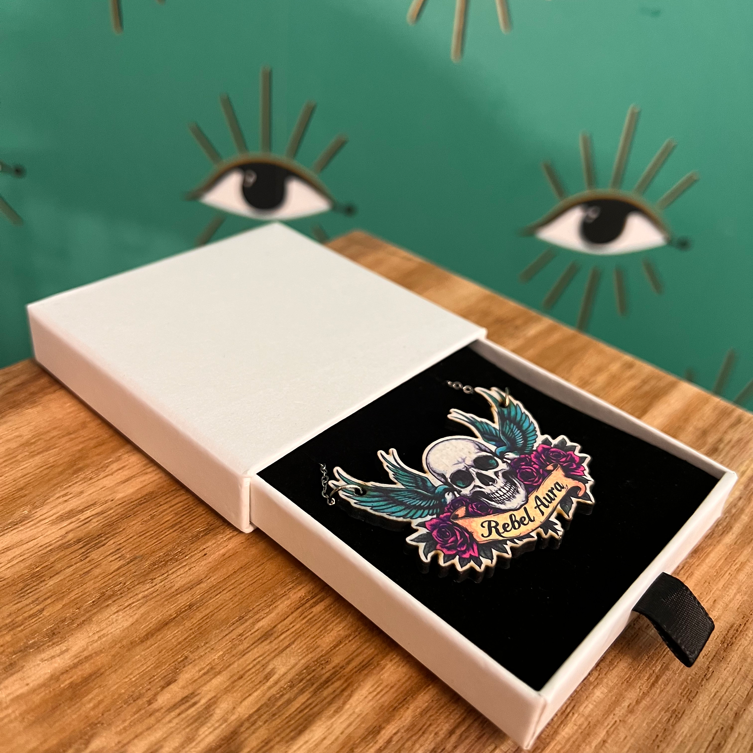 Rebel Aura Wooden Statement Necklace!