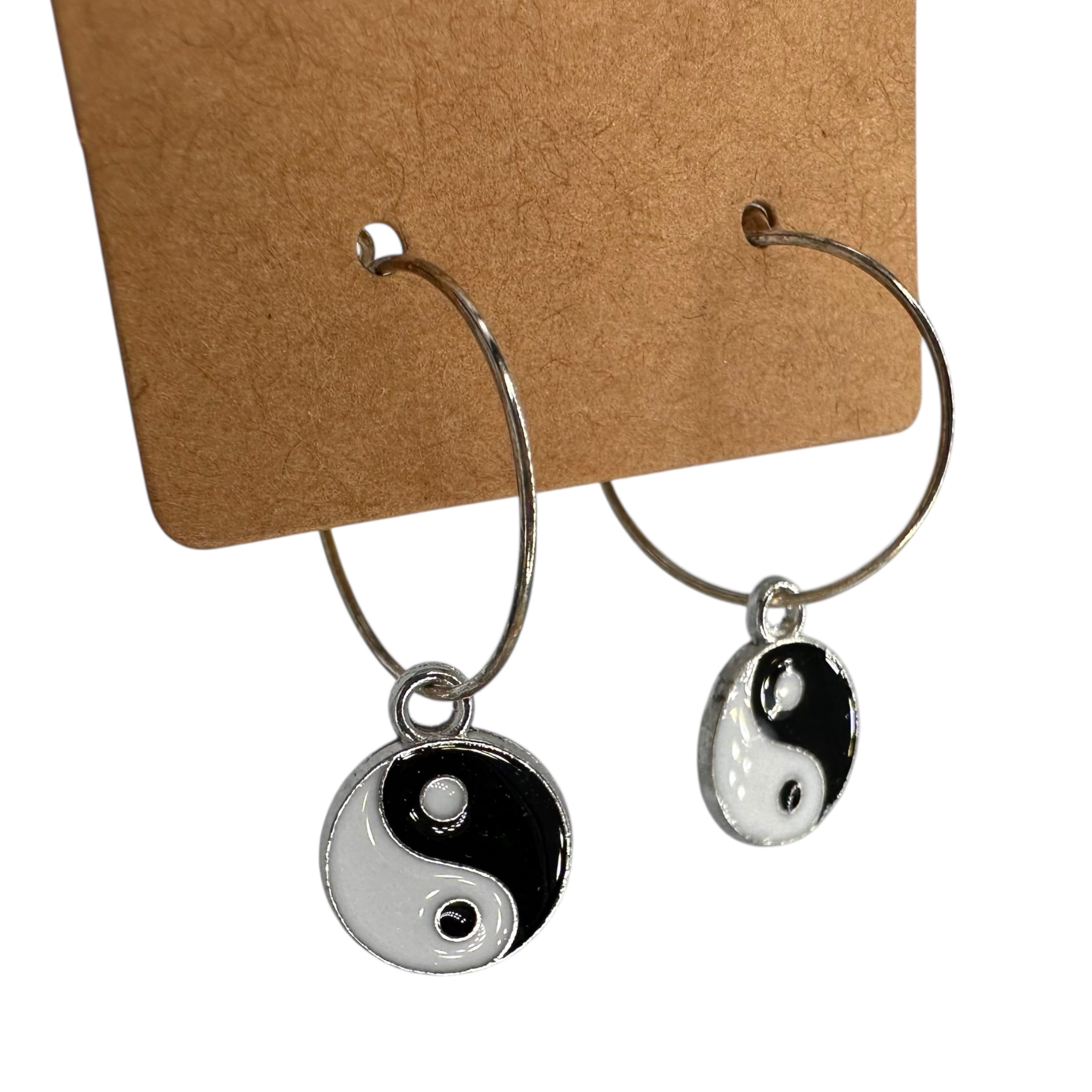 Mini yin yang charm earrings — Rebel Aura handmade jewellery