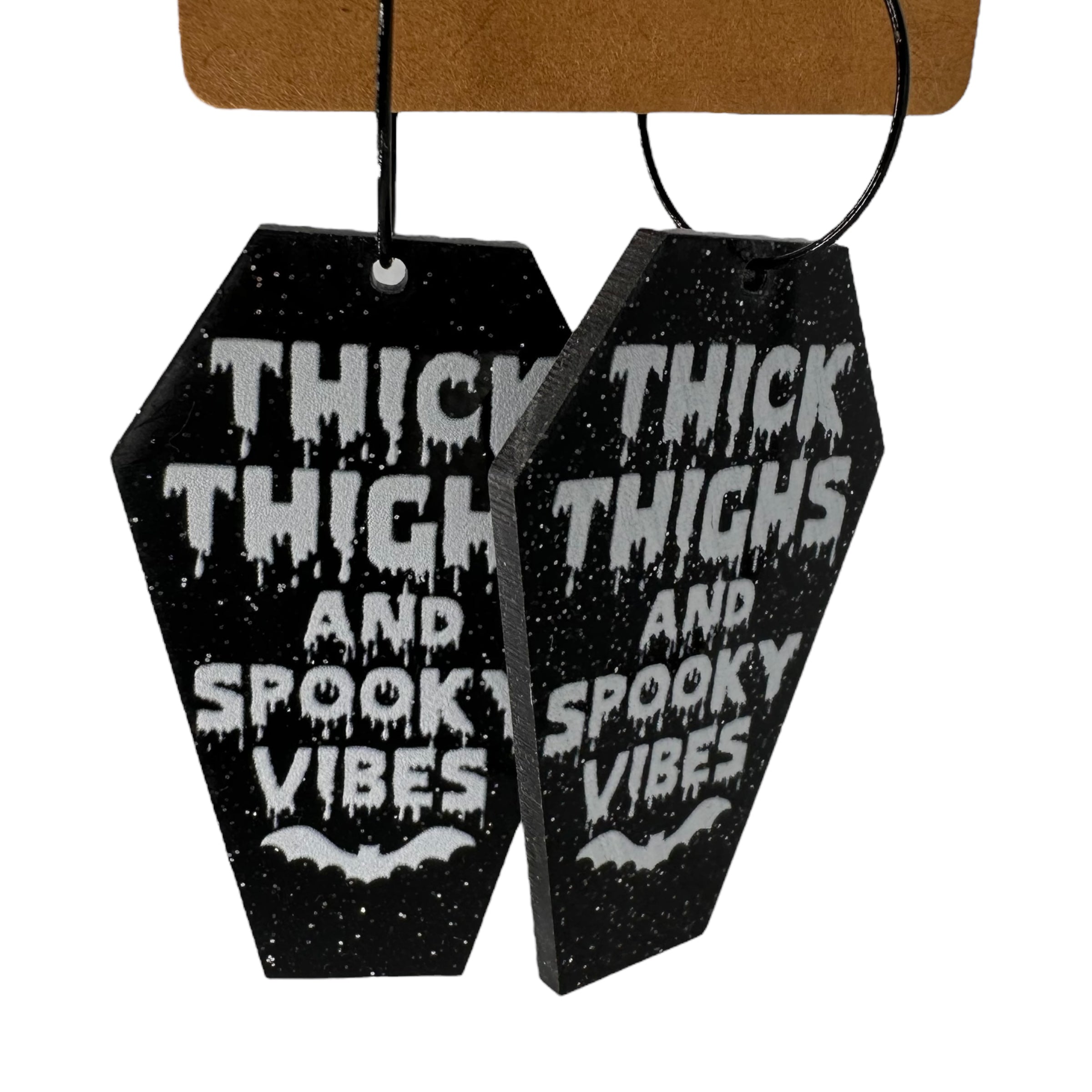 Thick thighs gothic charm earrings — Rebel Aura handmade jewellery