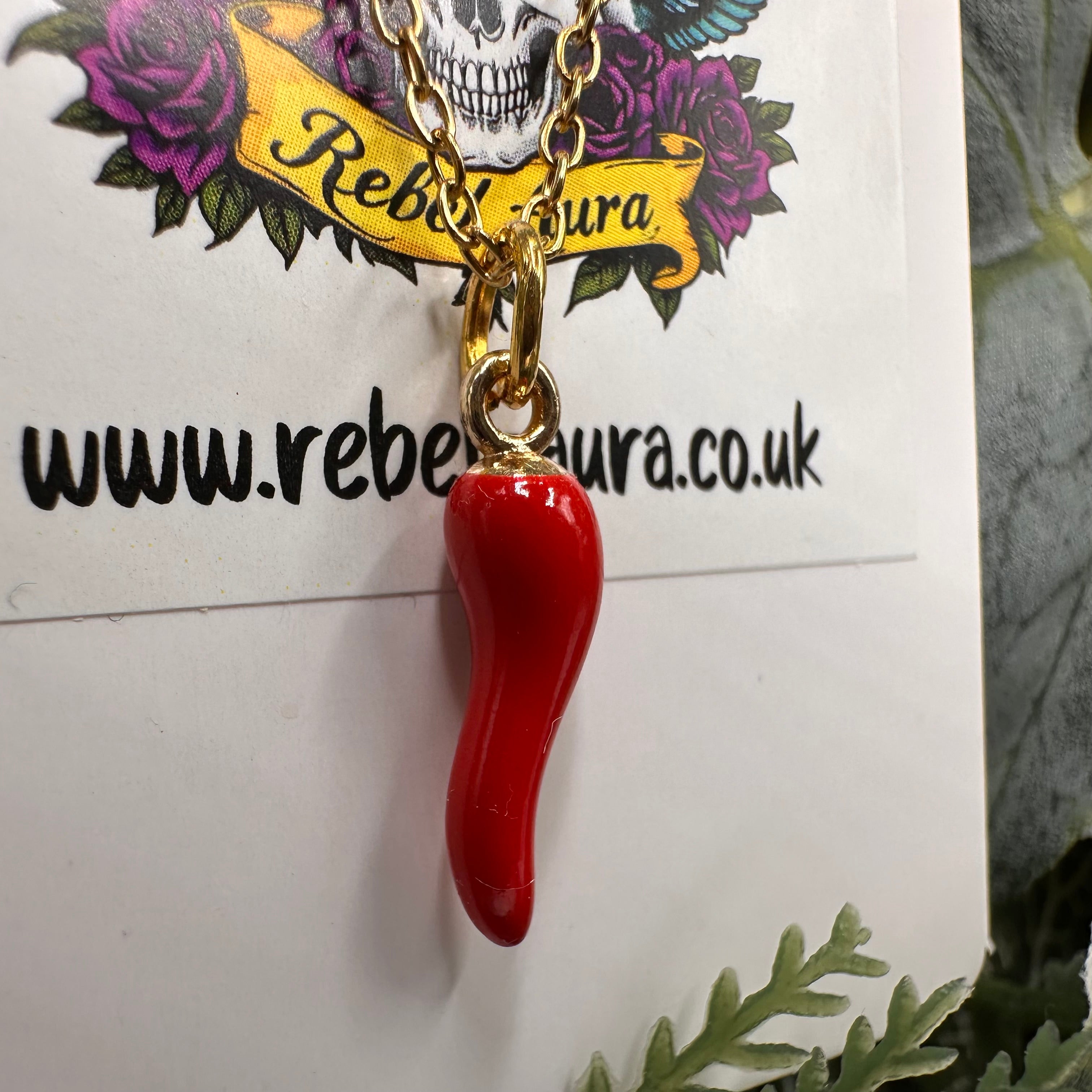 Red Chillies Charm Necklace