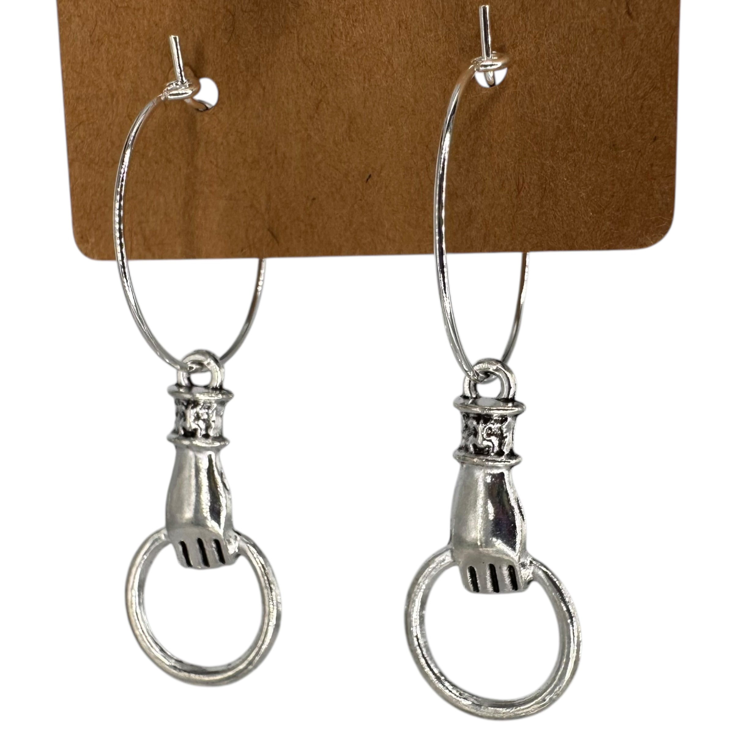 Hoop Hands Charm Earrings