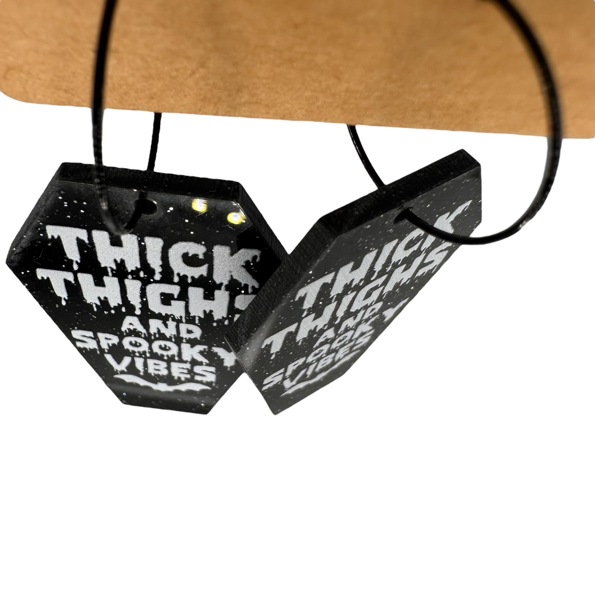 Thick thighs gothic charm earrings — Rebel Aura handmade jewellery