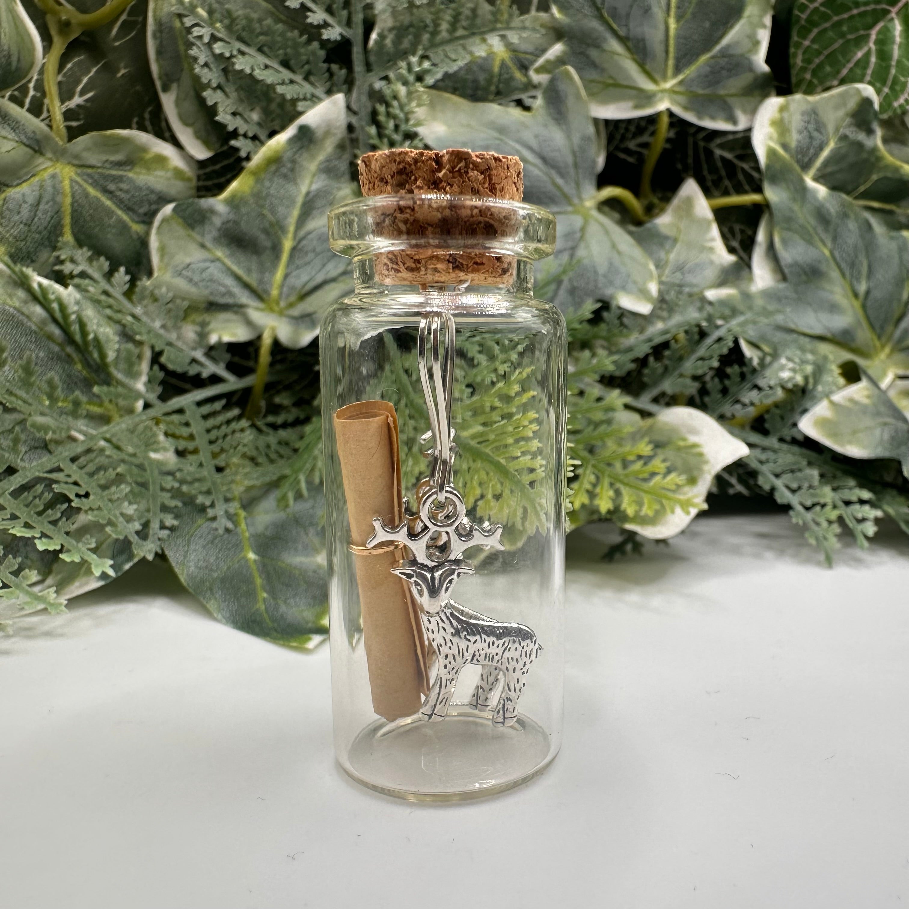 Woodland Stag Bottled Charm Earrings - Gift Boxed