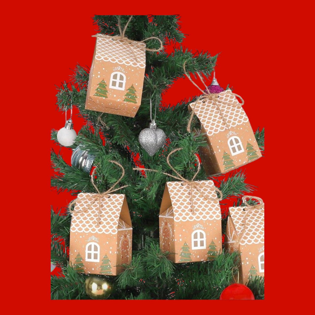 Gingerbread House Christmas Tree Hanger Gift Box