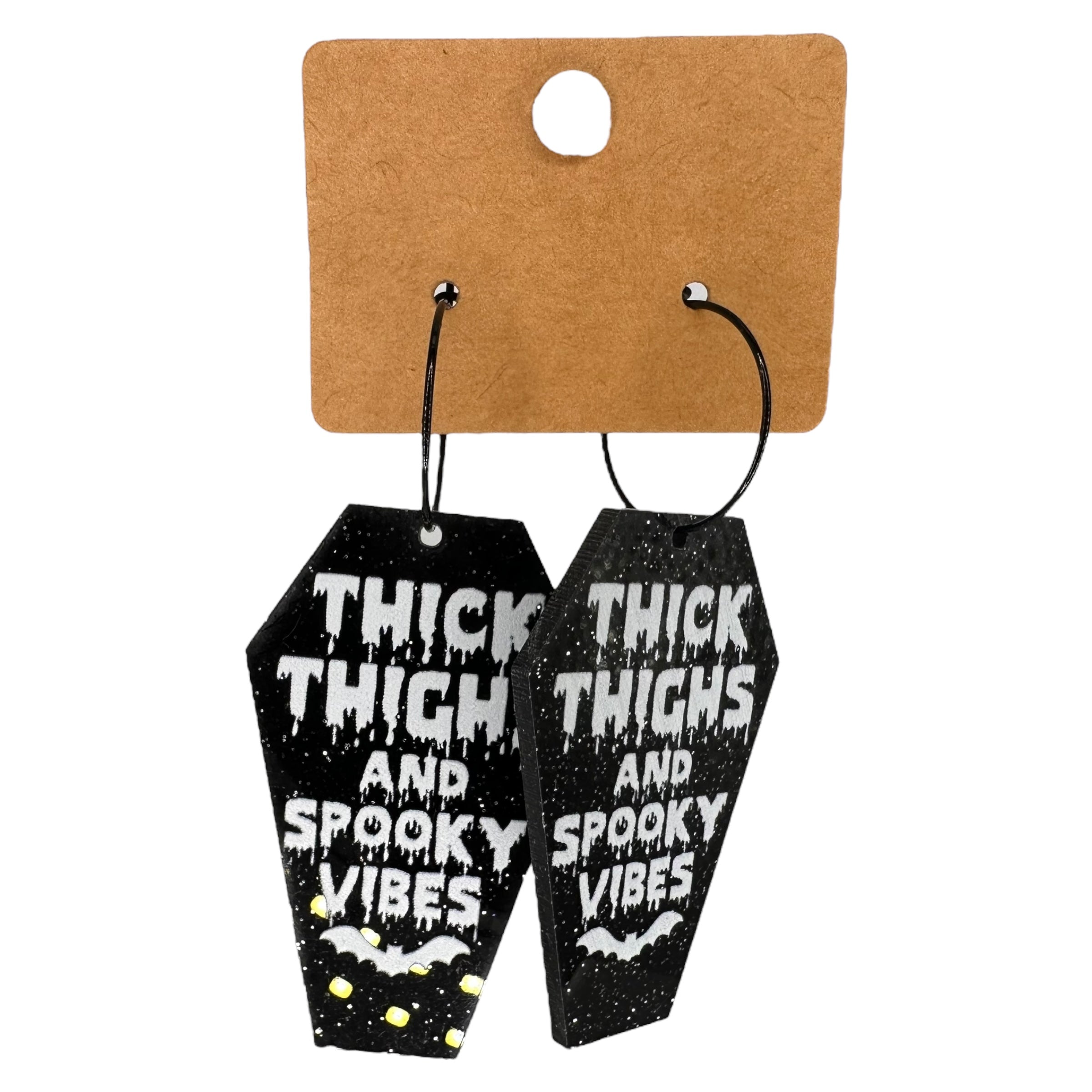 Thick thighs gothic charm earrings — Rebel Aura handmade jewellery