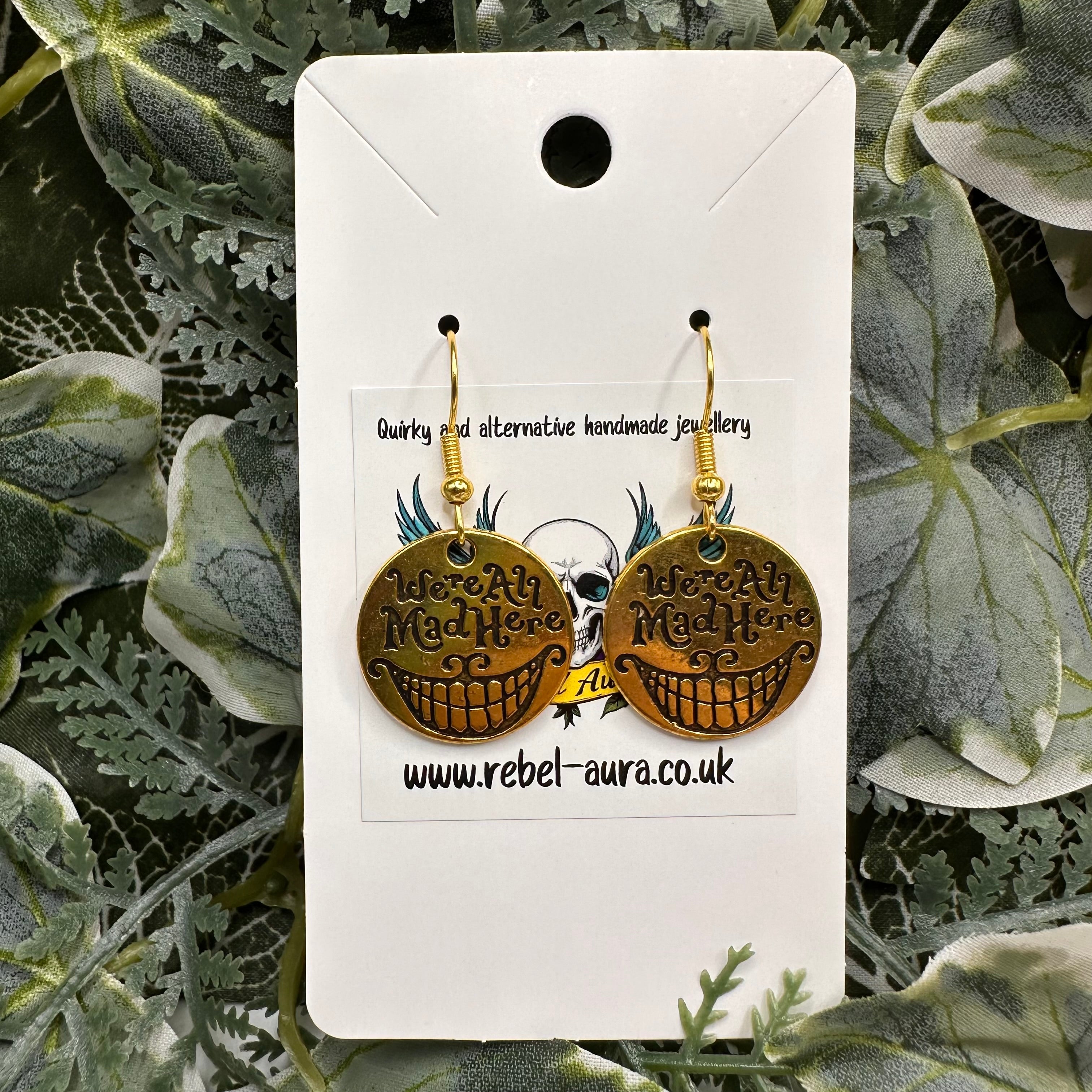 We’re All Mad Here Charm Earrings