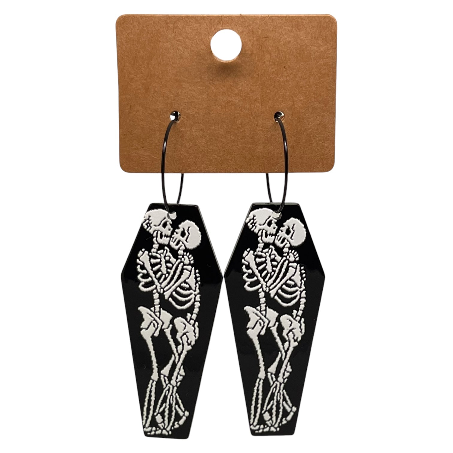 Skeleton Coffin Charm Earrings