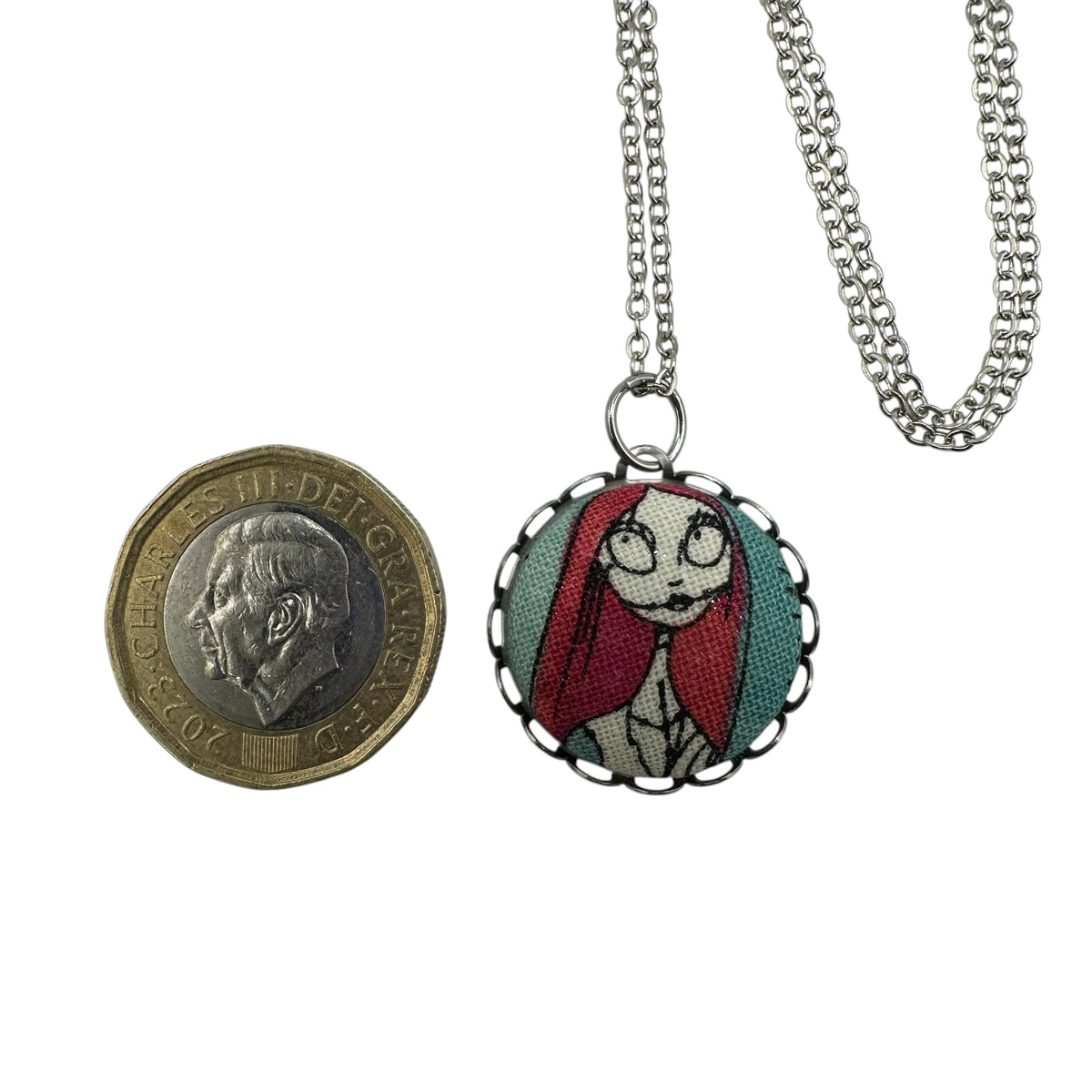 Jack and Sally necklaces, Tim Burton inspired gothic gift