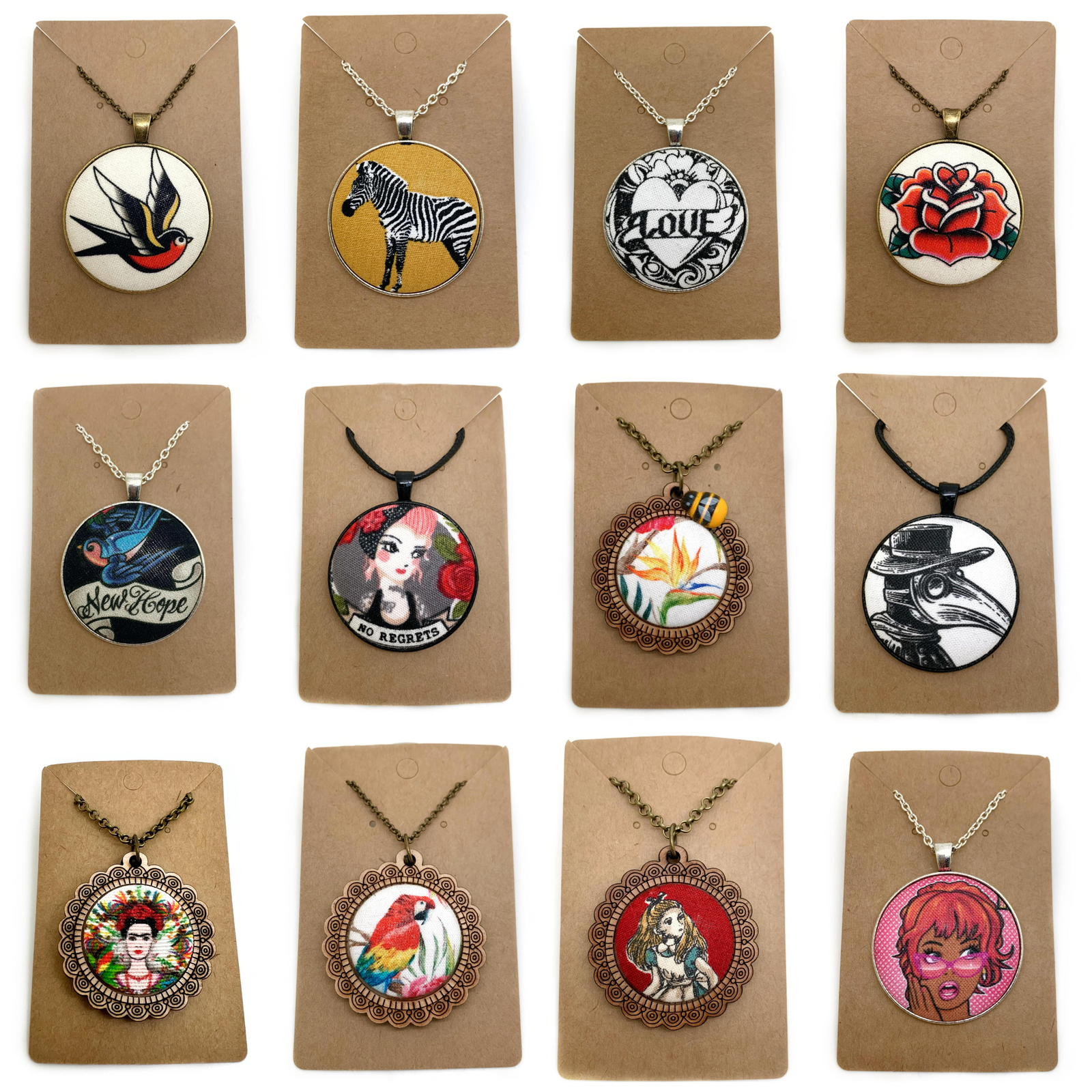 Fabulous Fabric Pendant Necklaces