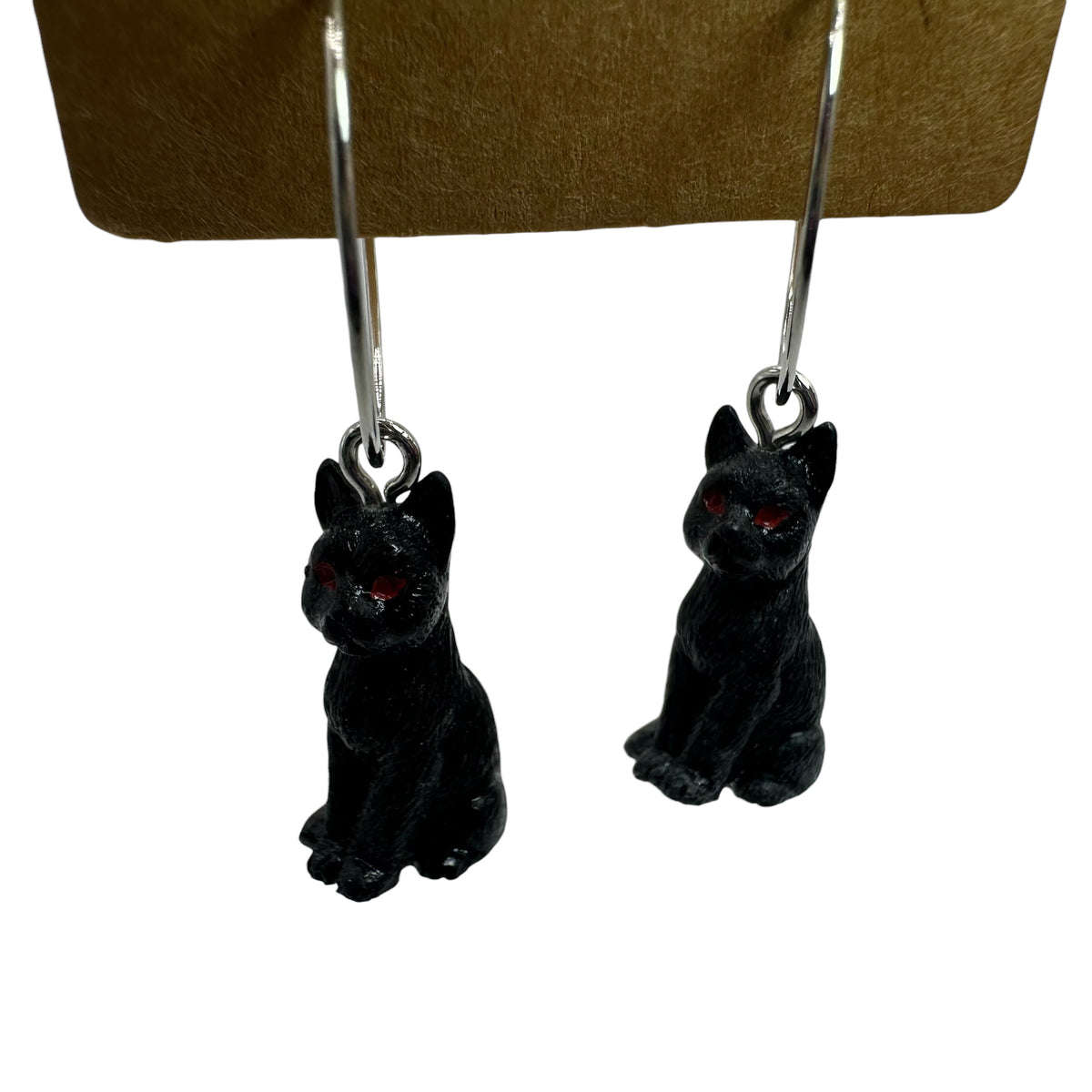 Halloween Black Cat Charm Earrings