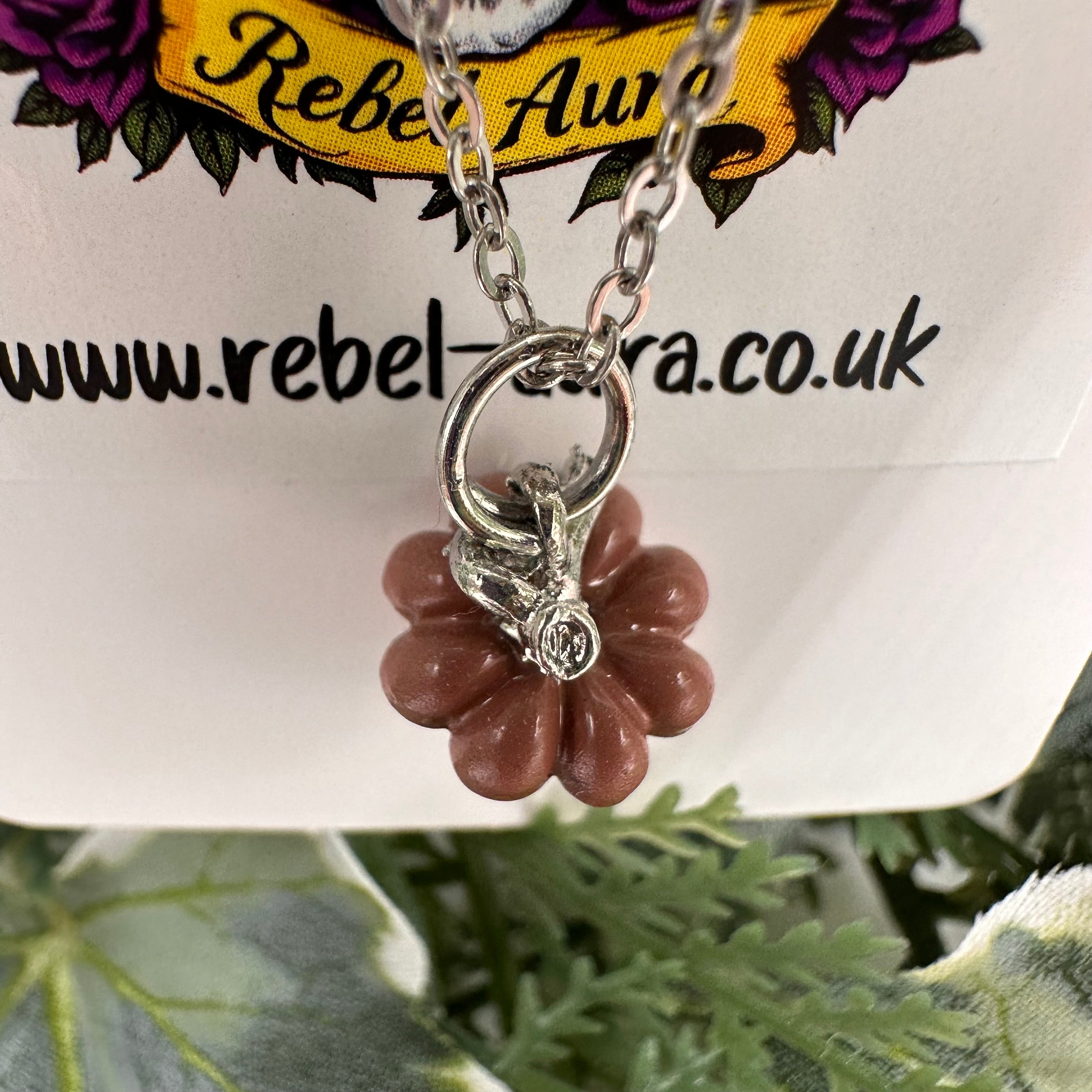 Brown Pumpkin Charm Necklace