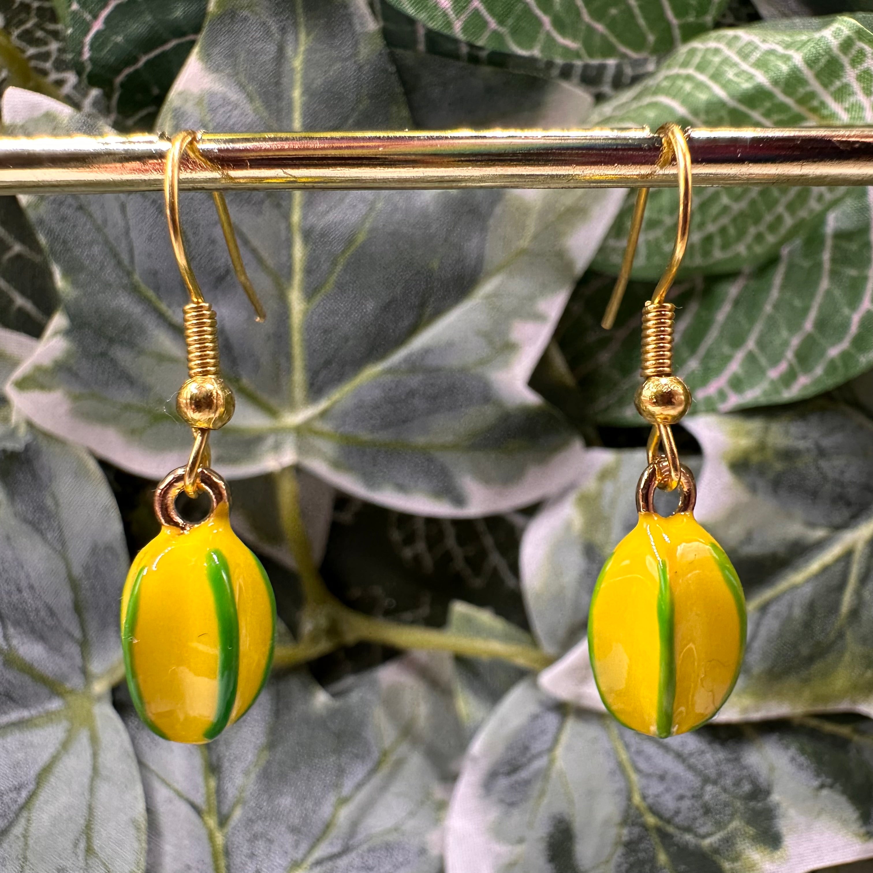 Star Fruit Charm Earrings