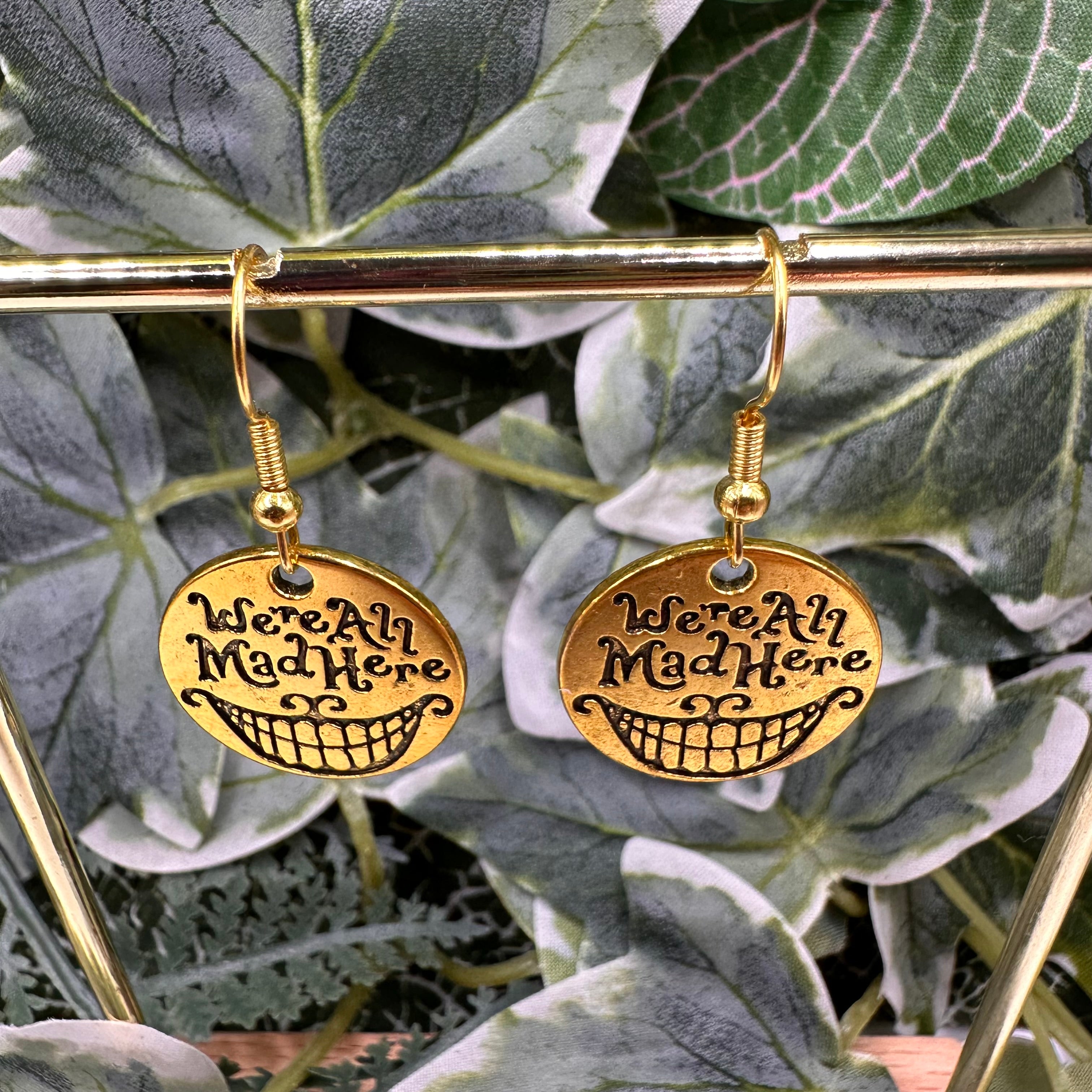 We’re All Mad Here Charm Earrings