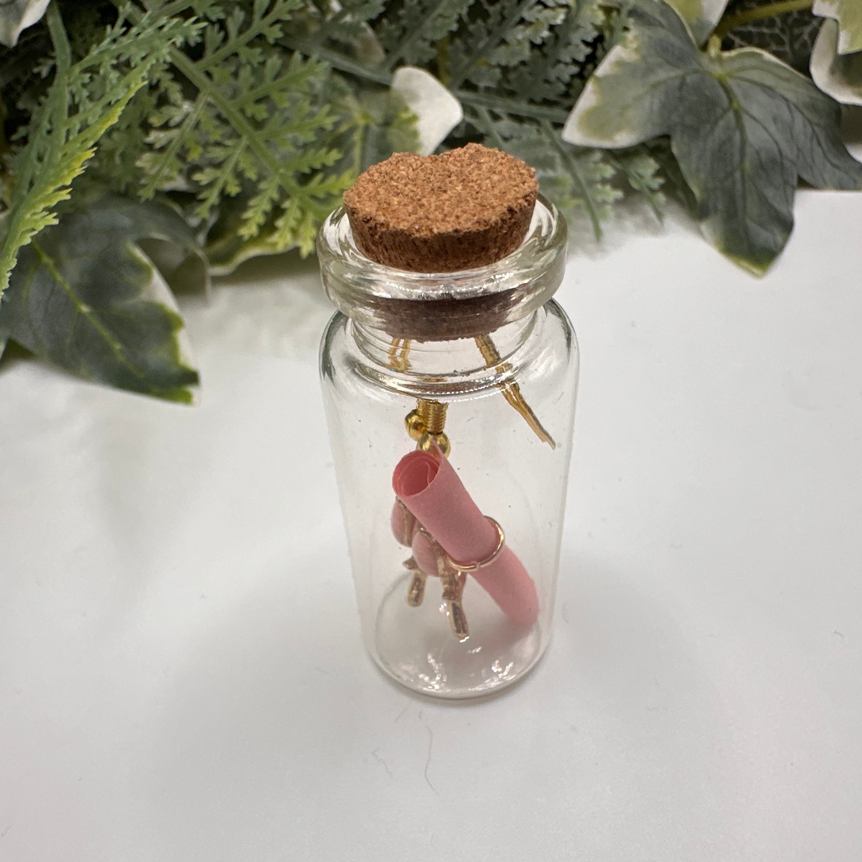 Pink Tulip Bottled Charm Earrings - Gift Boxed