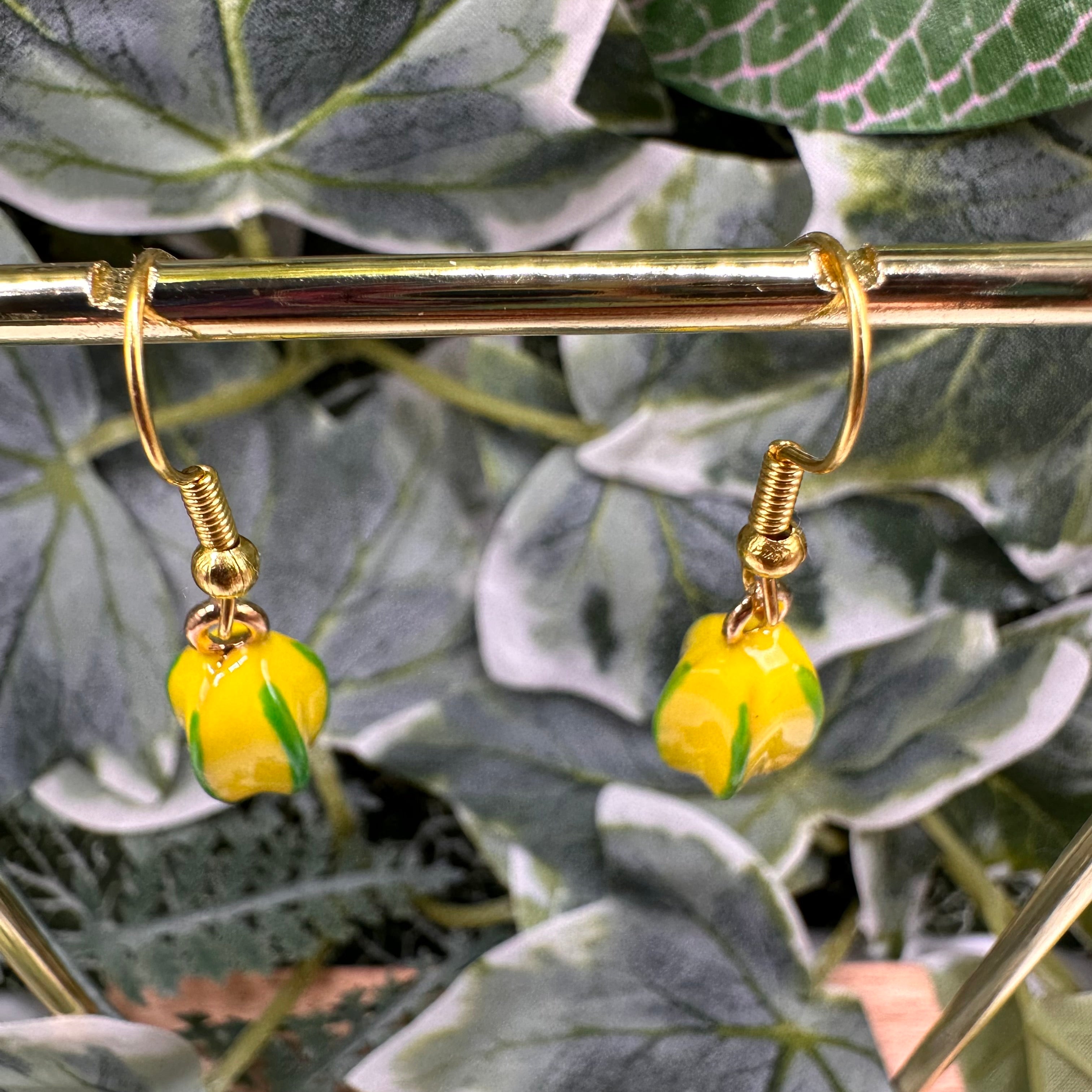 Star Fruit Charm Earrings
