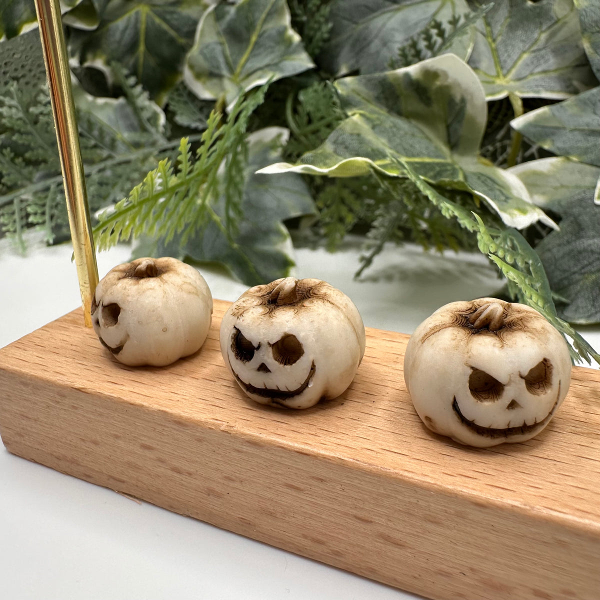 Mini white pumpkin Halloween decoration — Rebel Aura handmade jewellery