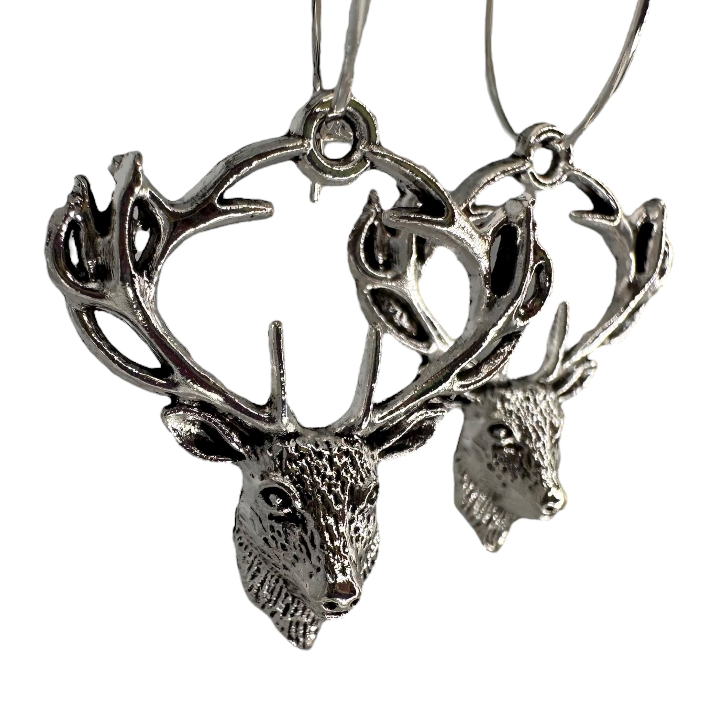 Stag Head Charm Earrings