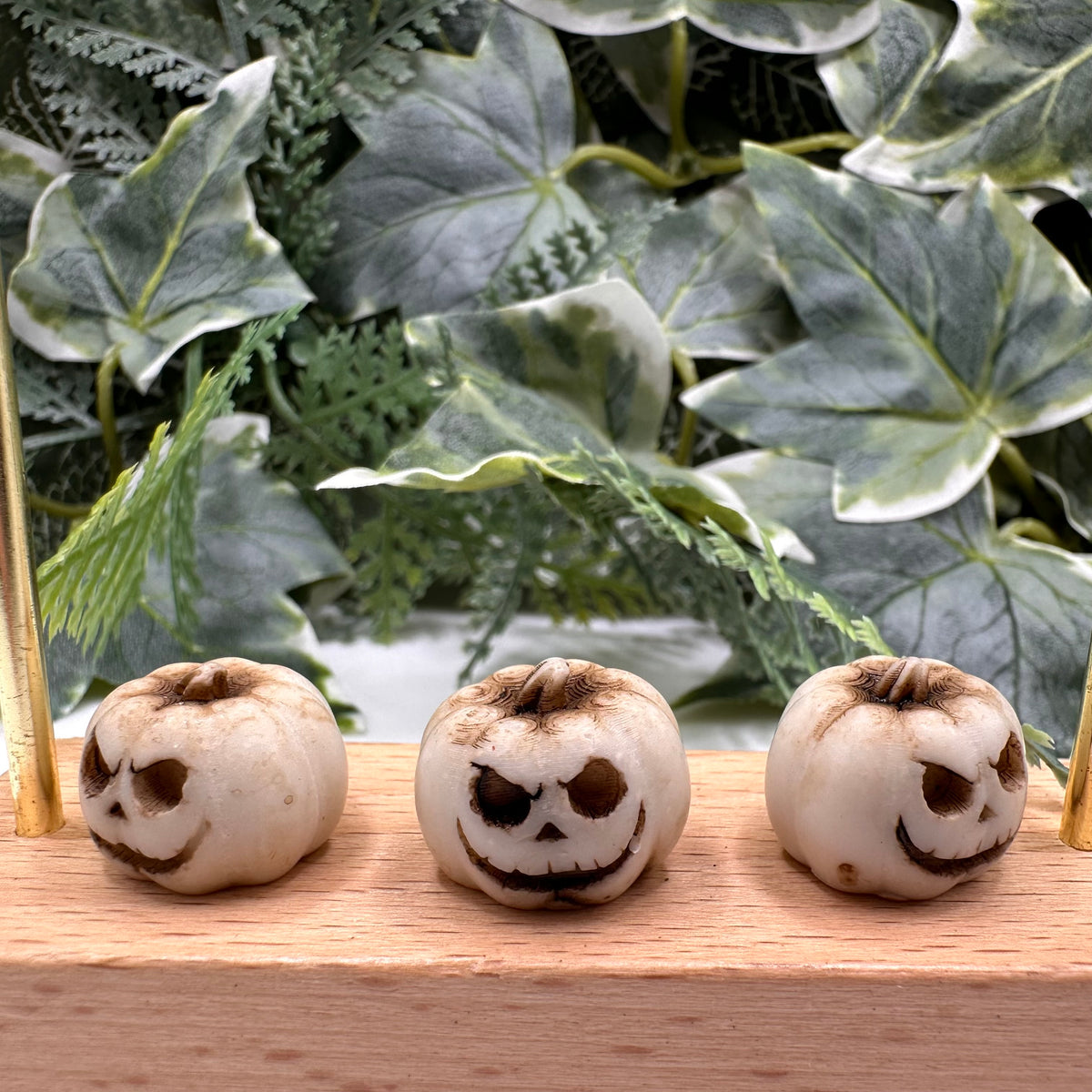 Mini white pumpkin Halloween decoration — Rebel Aura handmade jewellery