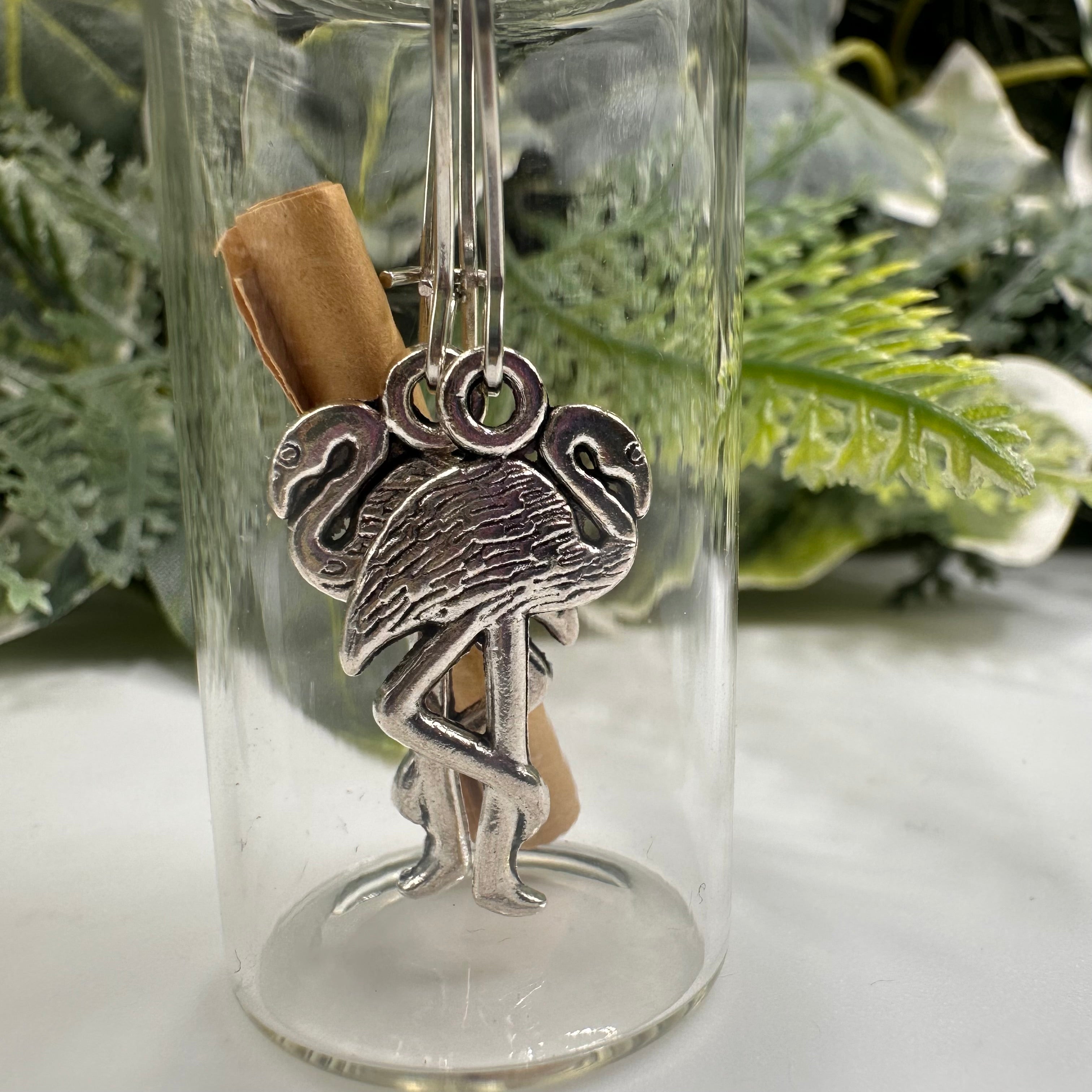 Flamingo Bottled Charm Earrings