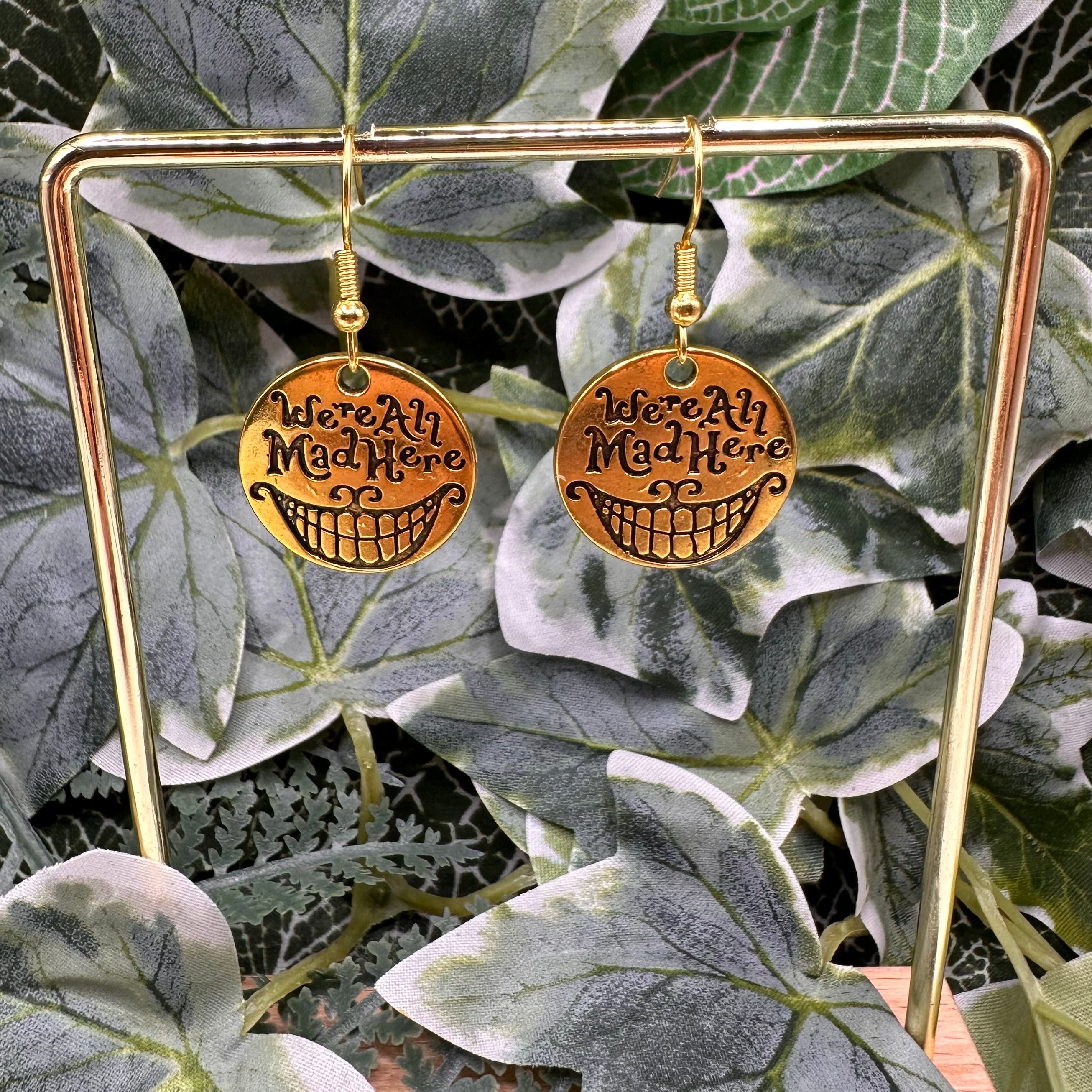 We’re All Mad Here Charm Earrings