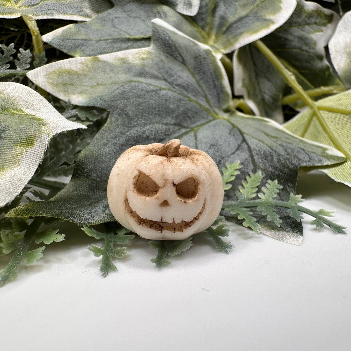 Mini white pumpkin Halloween decoration — Rebel Aura handmade jewellery