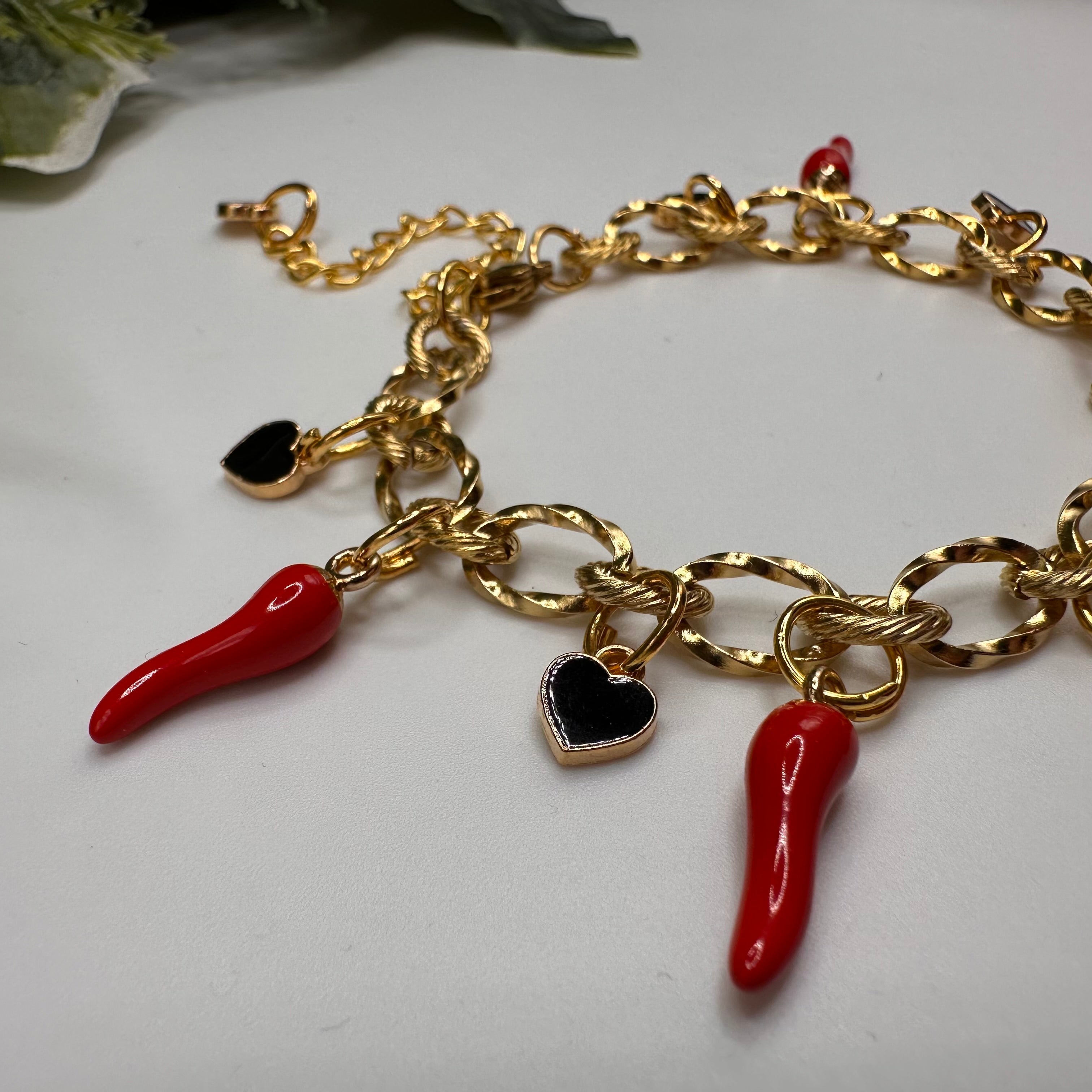 Dark Flame Charm Bracelet