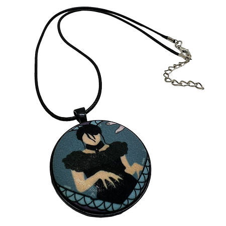 Wednesday’s Iconic Dance - Large Fabric Button Necklace