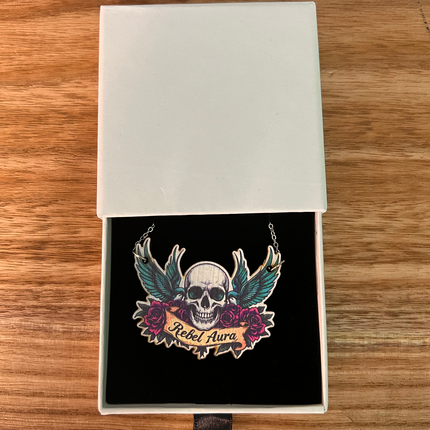 Rebel Aura Wooden Statement Necklace!