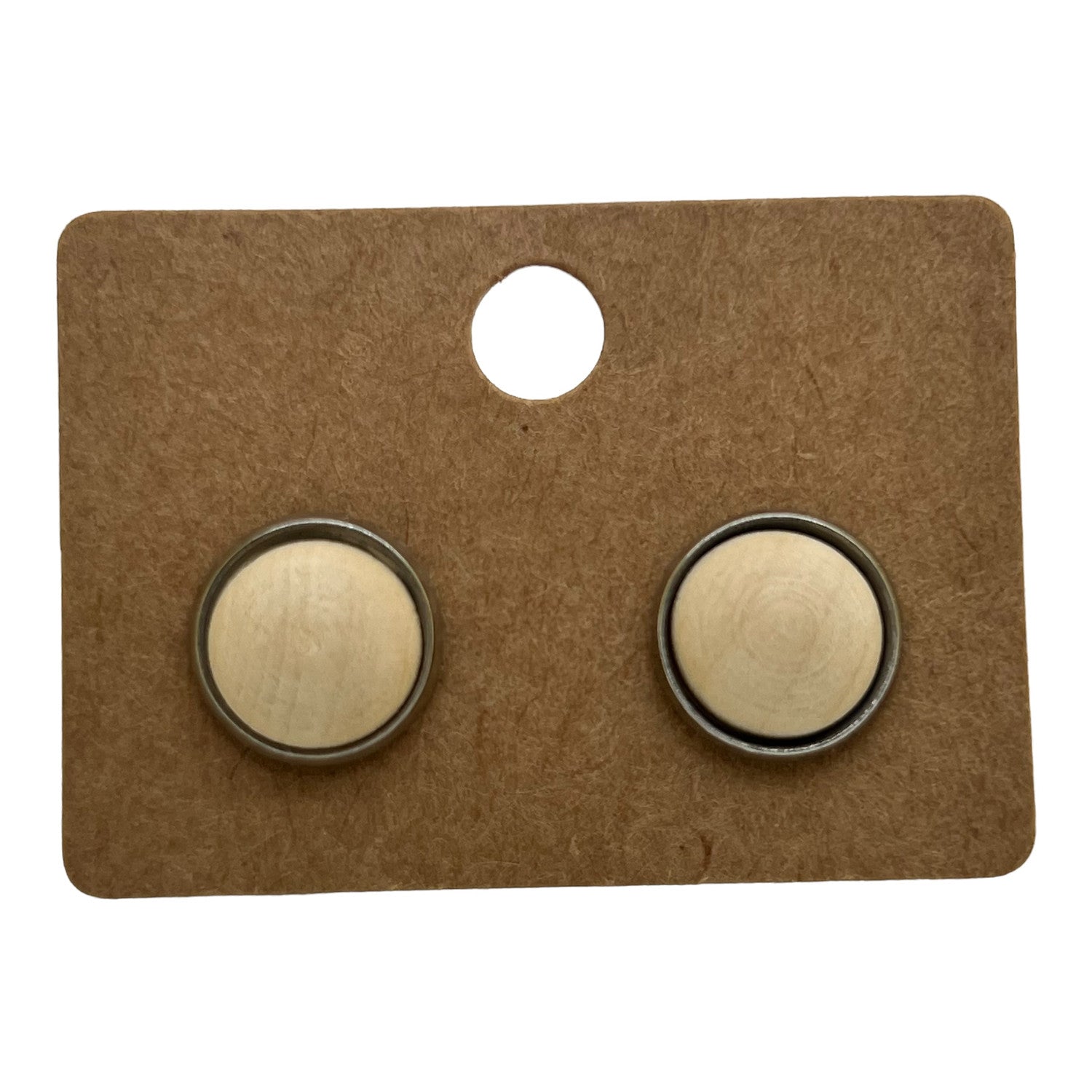 Minimalist Wooden Stud Earrings