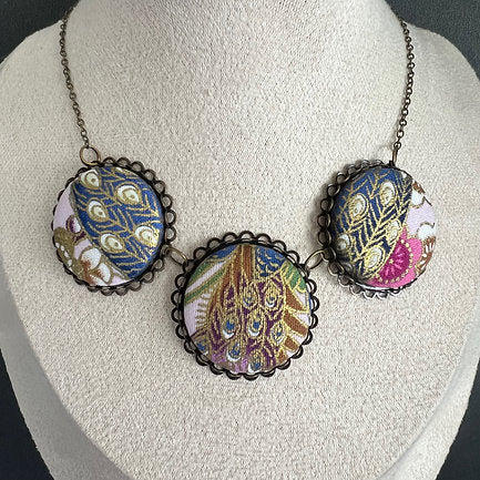 Peacock Feather Statement Necklace