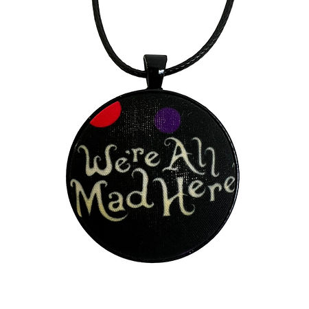 We’re All Mad Here - Large Fabric Button Necklace