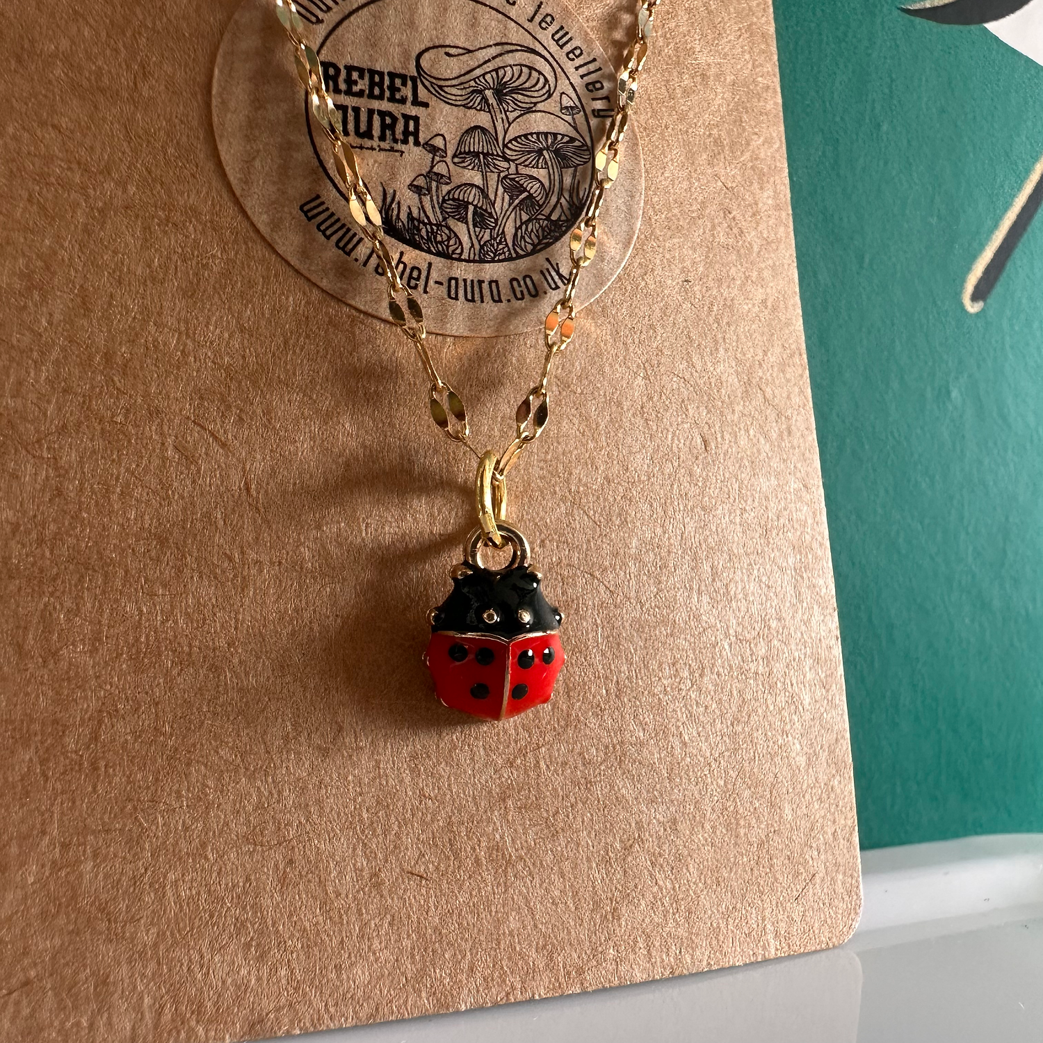 Ladybird Gold Charm Necklace