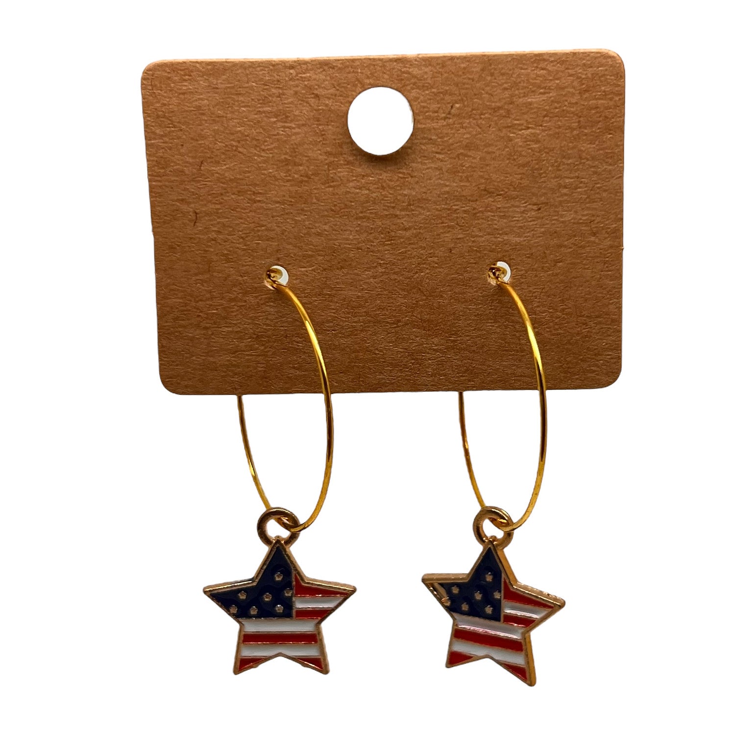 USA Star Hoop Earrings