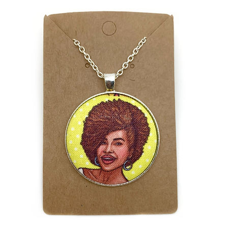 Pop Art Women - Large Fabric Button Necklace