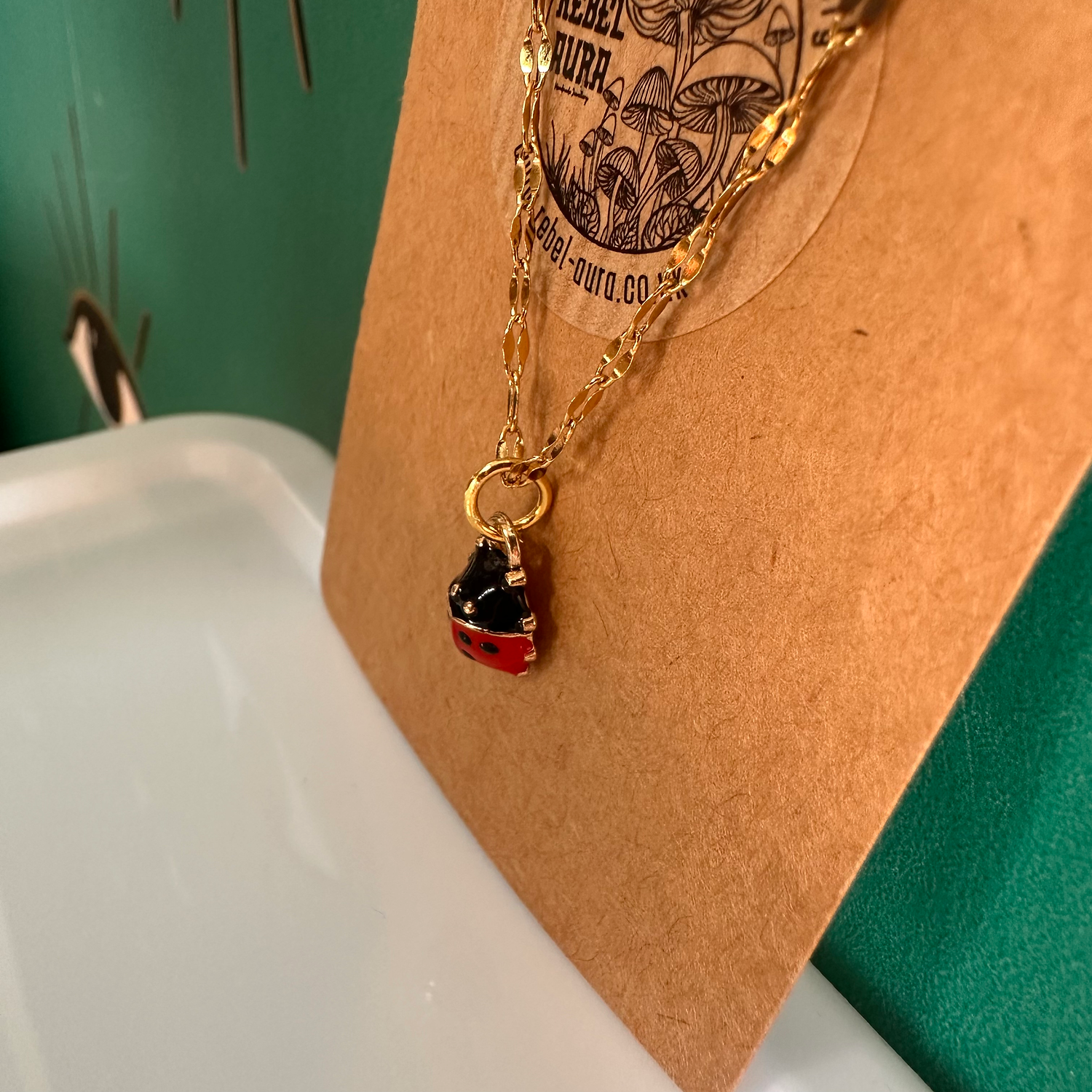 Ladybird Gold Charm Necklace