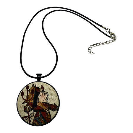 Vintage Alice In Wonderland - Large Fabric Button Necklace