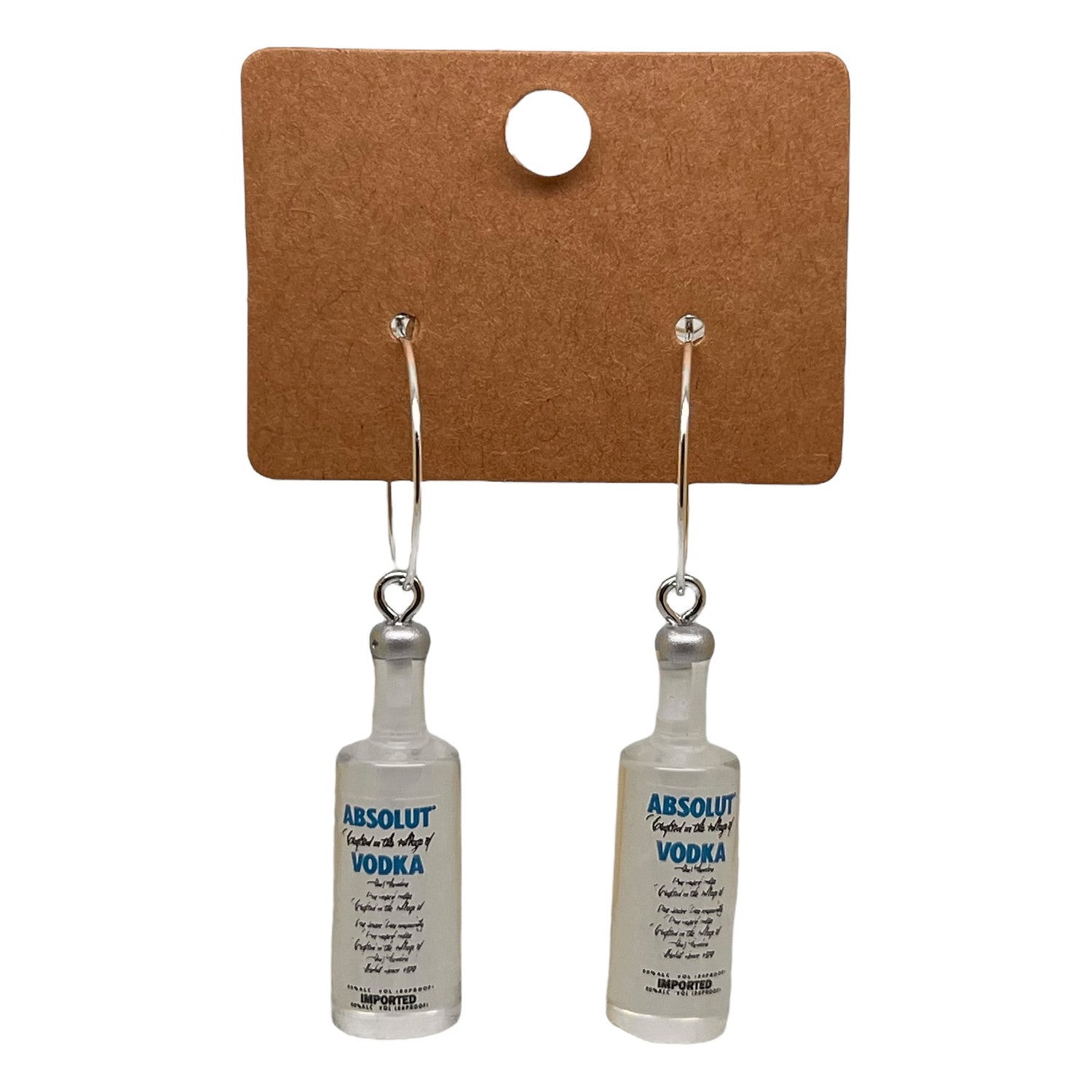 Absolut Vodka Bottle Charm Earrings