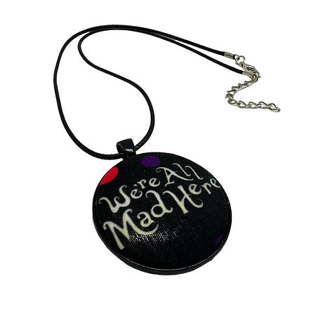We’re All Mad Here - Large Fabric Button Necklace