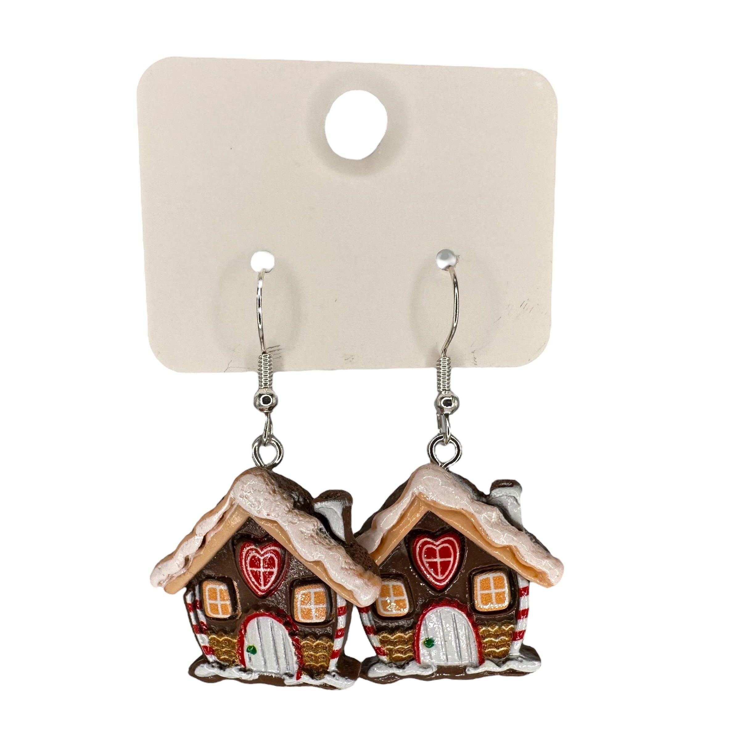 Gingerbread House Charm Earrings